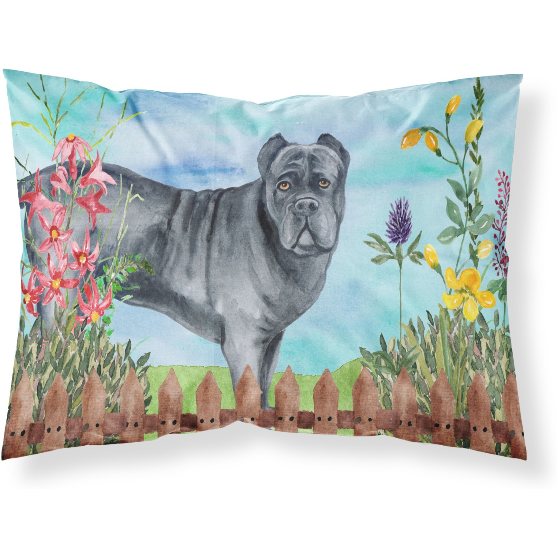 Caroline's Treasures Cane Corso Spring Pillowcase Standard Multicolor