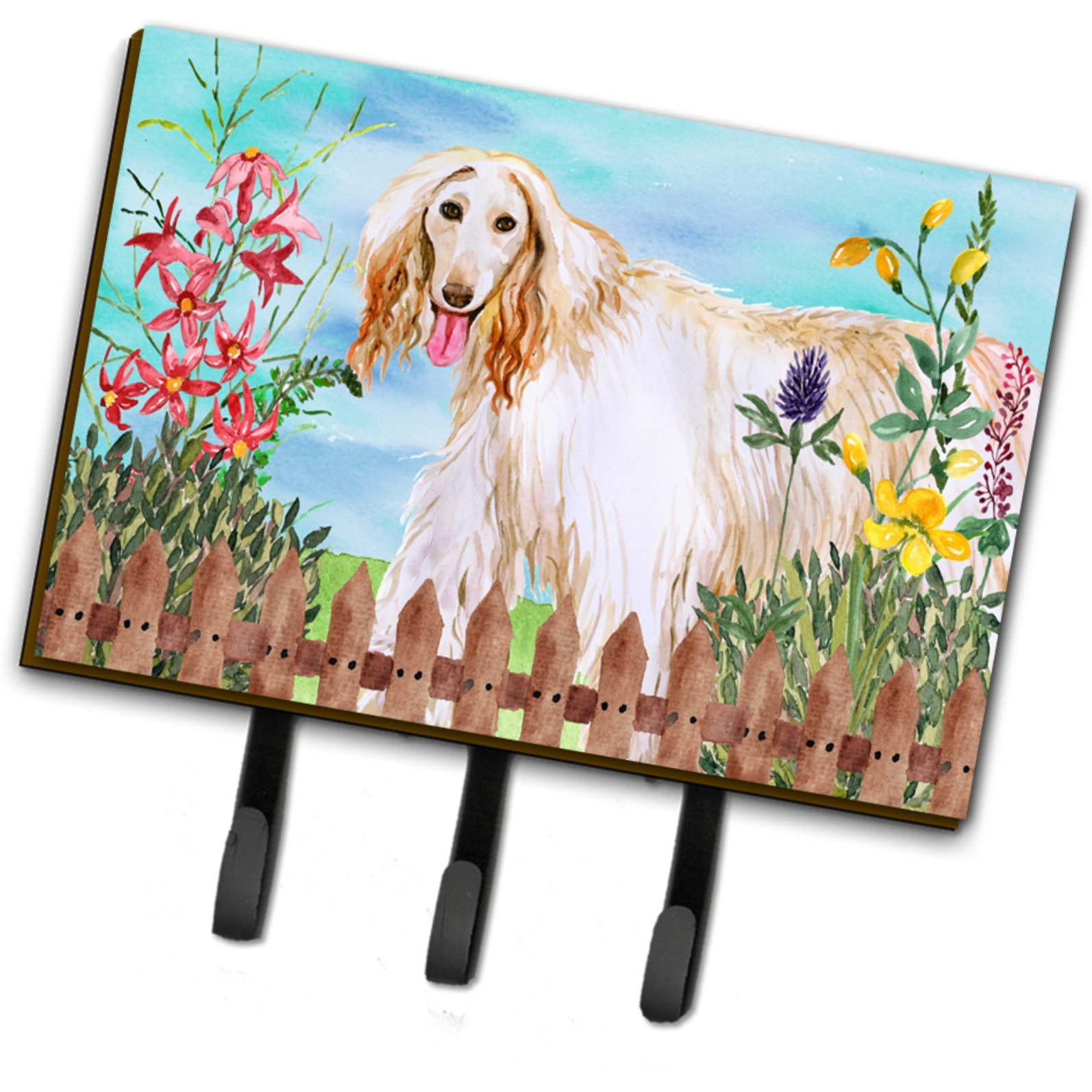&quotCaroline's Treasures Afghan Hound Spring Wall Hook, Triple"