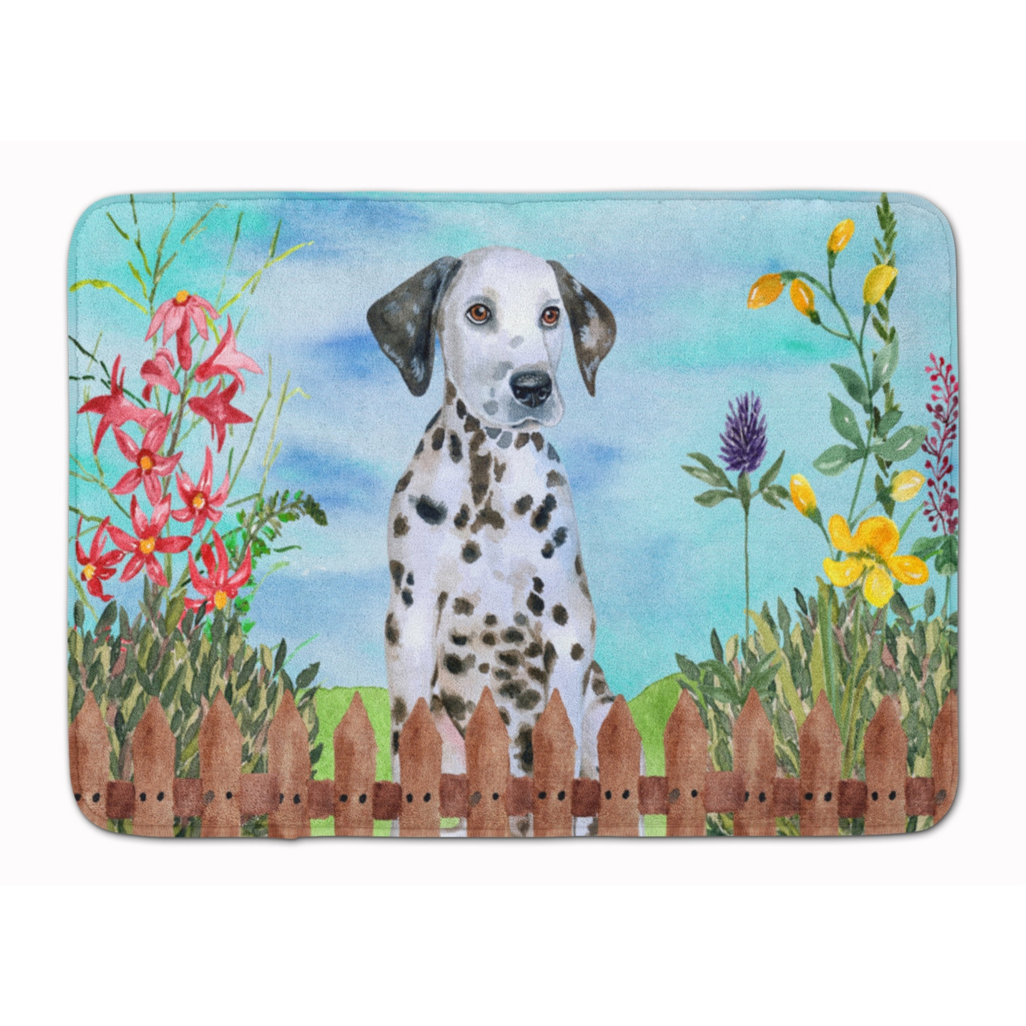 &quotCaroline's Treasures Dalmatian Puppy Spring Floor Mat, 19"" x 27"", Multicolor"