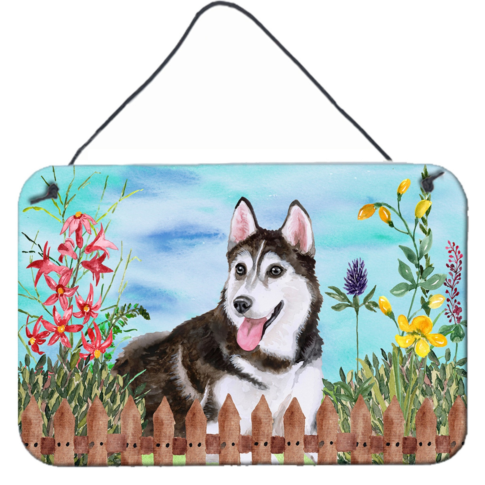&quotCaroline's Treasures Siberian Husky 2 Spring Metal Print, 8"" x 12"""