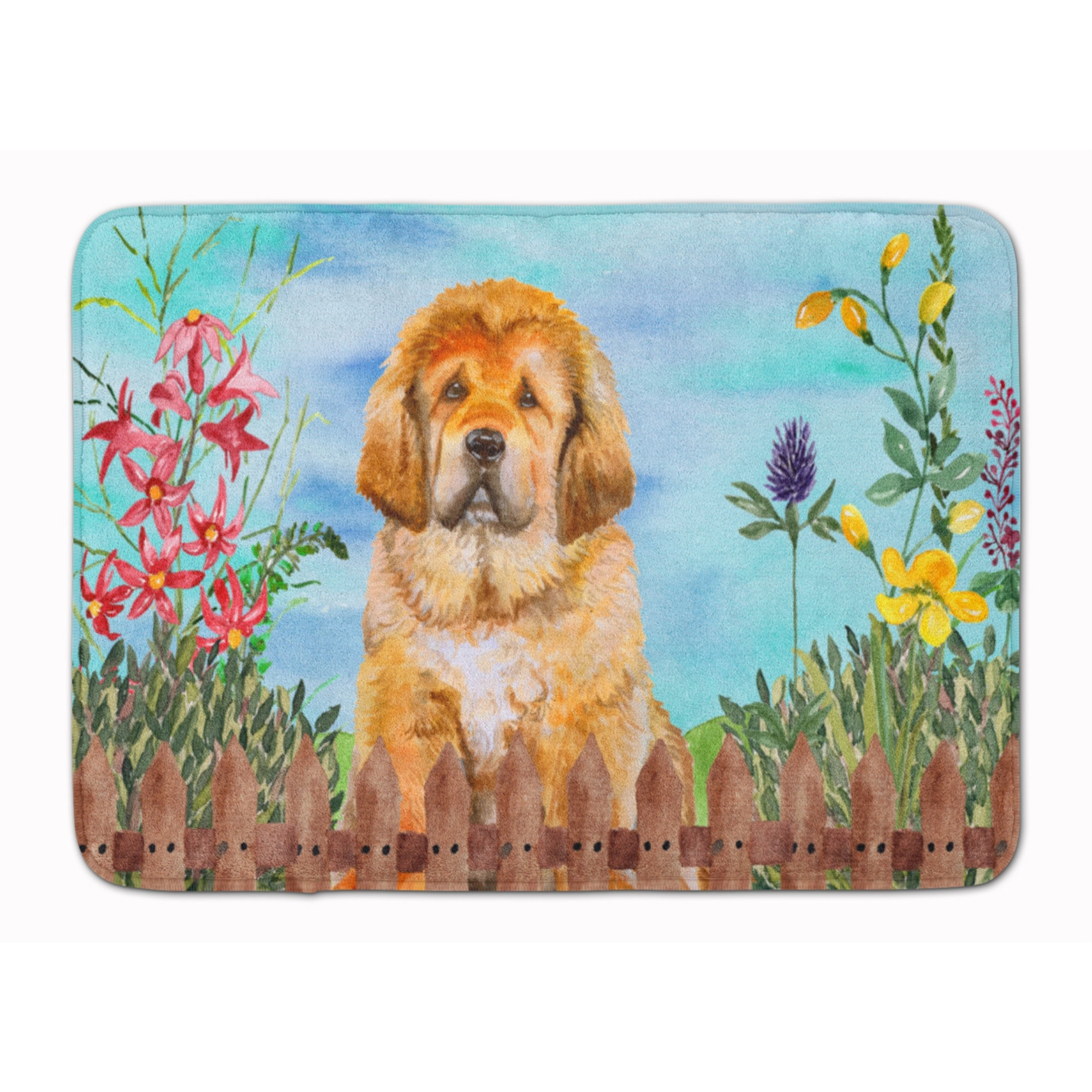 &quotCaroline's Treasures Tibetan Mastiff Spring Floor Mat, 19"" x 27"", Multicolor"