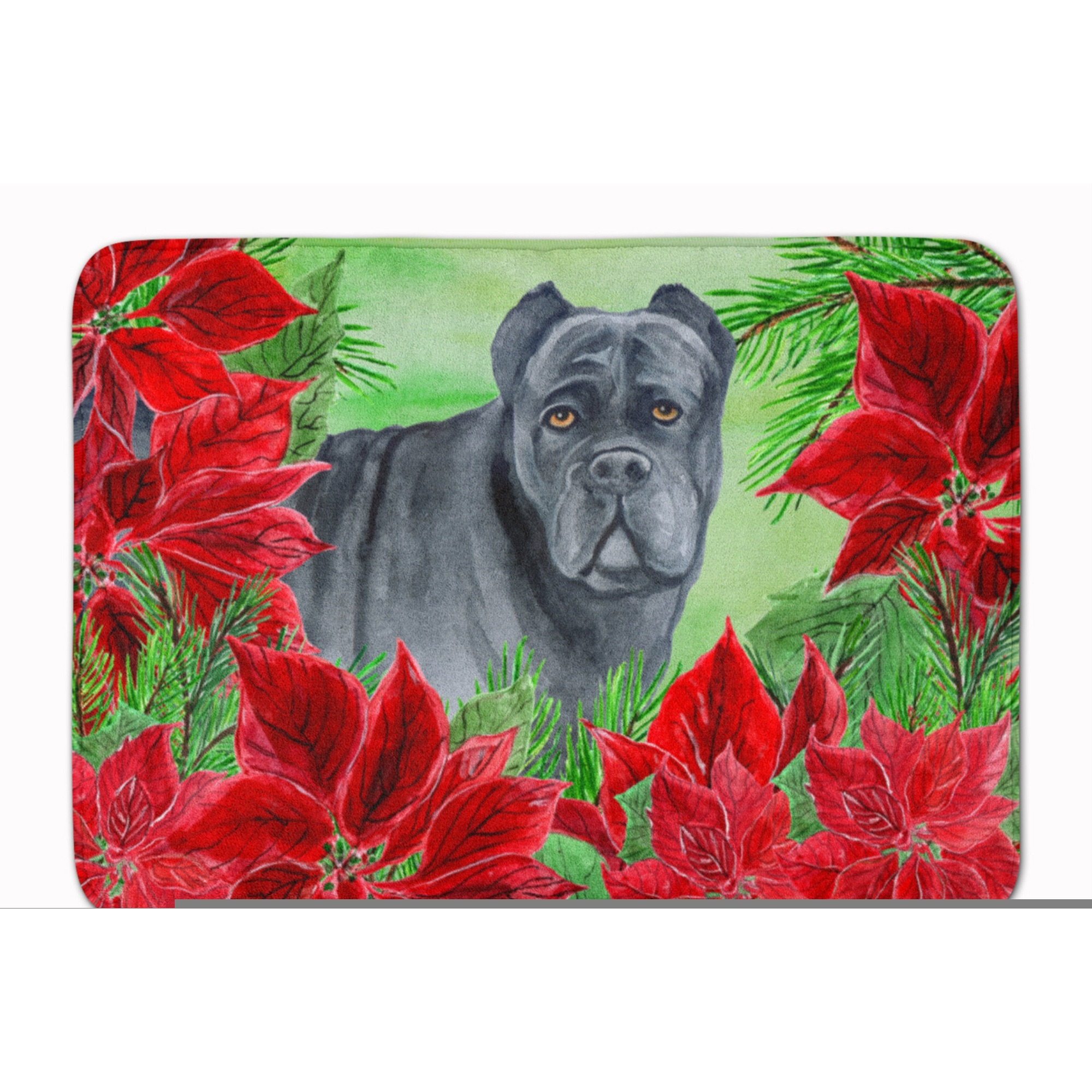 &quotCaroline's Treasures Cane Corso Poinsettias Floor Mat, 19"" x 27"", Multicolor"