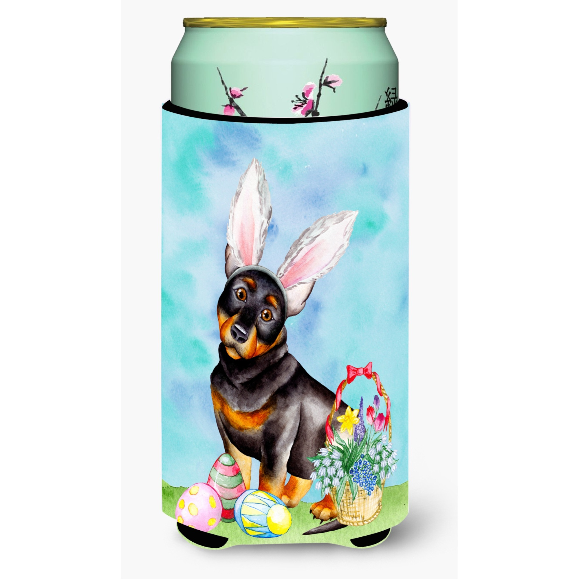&quotCaroline's Treasures Lancashire Heeler Easter Bunny Decorative Can Hugger, Tall Boy, Multicolor"