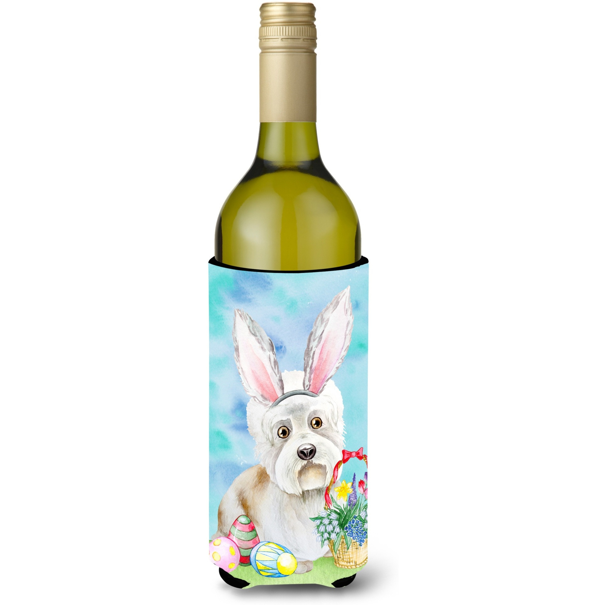 &quotCaroline's Treasures Dandie Dinmont Easter Bunny Decorative Bottle Hugger, 750ml, Multicolor"