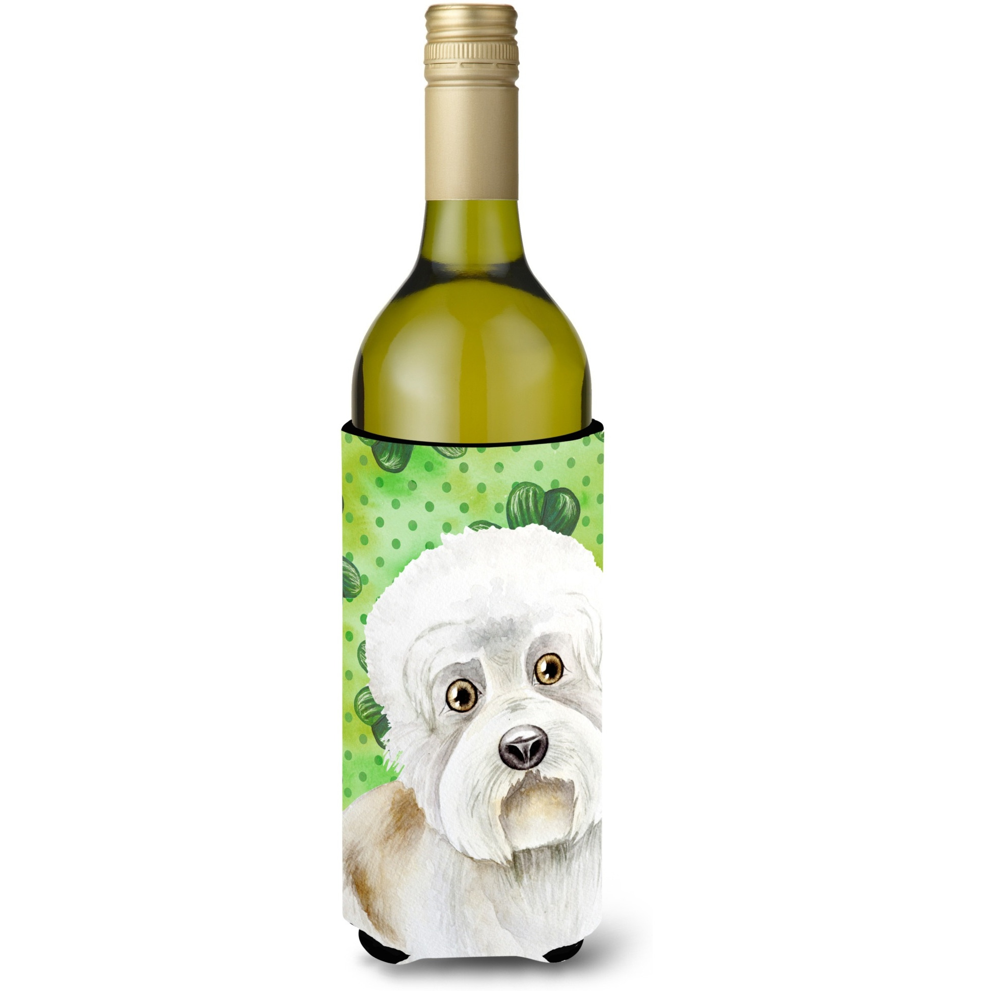 &quotCaroline's Treasures Dandie Dinmont Shamrocks Decorative Bottle Hugger, 750ml, Multicolor"