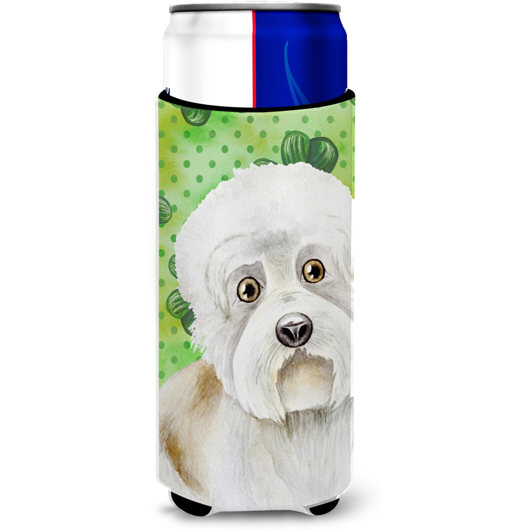 &quotCaroline's Treasures Dandie Dinmont Shamrocks Decorative Can Hugger, Slim, Multicolor"
