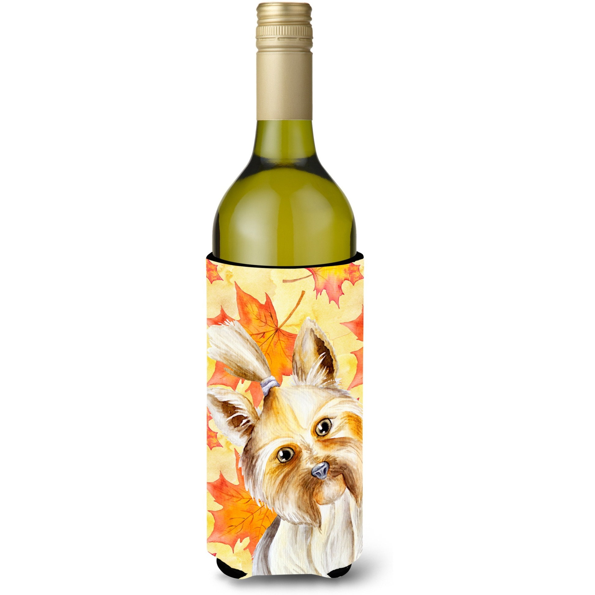 &quotCaroline's Treasures Yorkie Yorkshire Terrier Fall Decorative Bottle Hugger, 750ml, Multicolor"