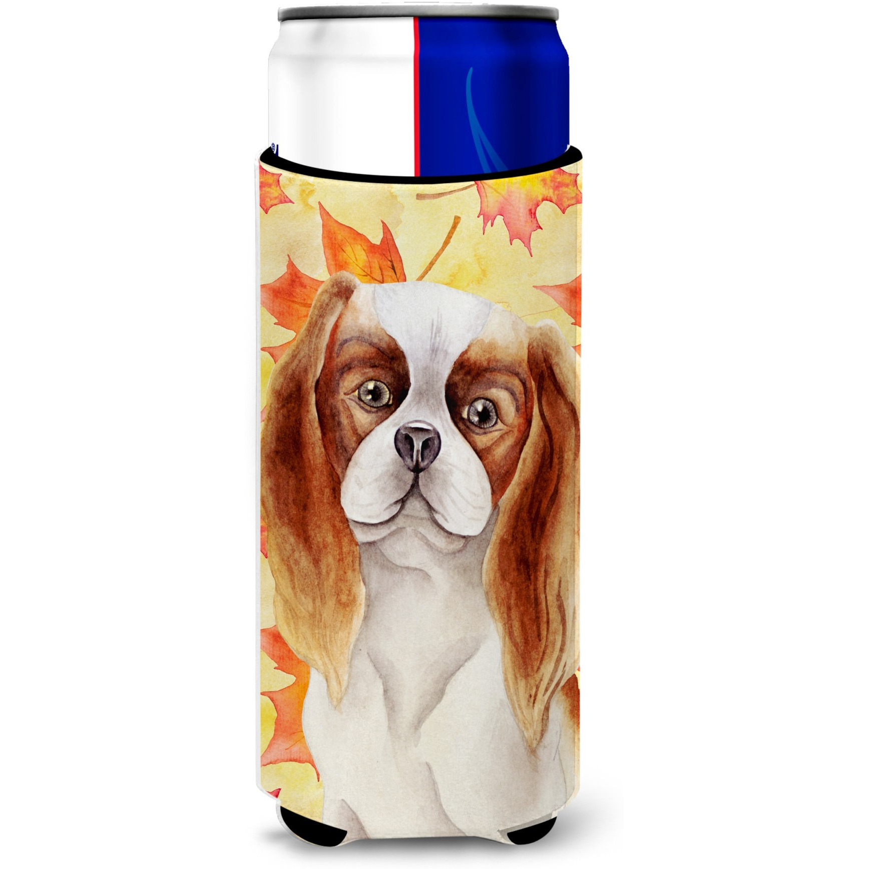 &quotCaroline's Treasures Cavalier Spaniel Fall Decorative Can Hugger, Slim, Multicolor"