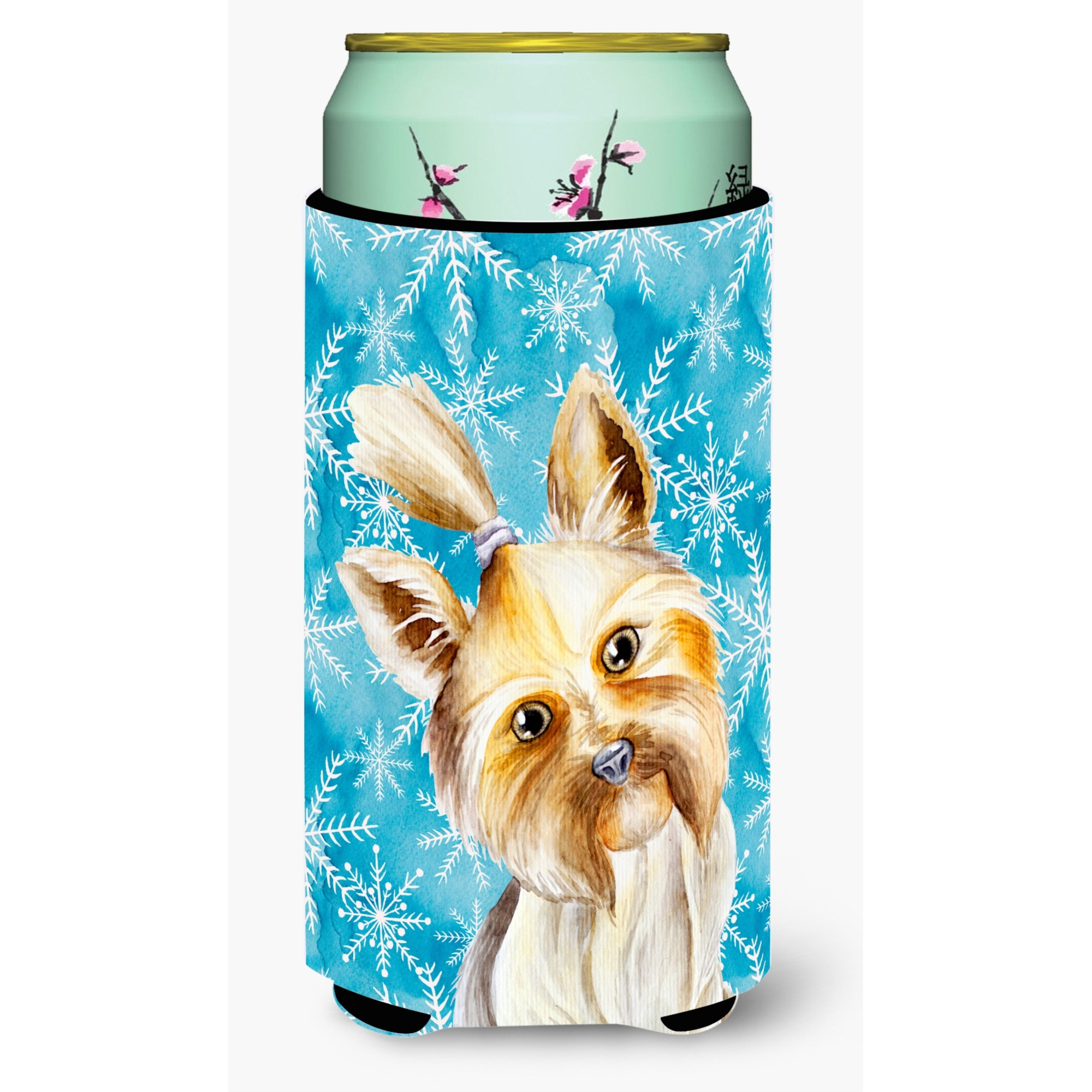 &quotCaroline's Treasures Yorkie Yorkshire Terrier Winter Decorative Can Hugger, Tall Boy, Multicolor"