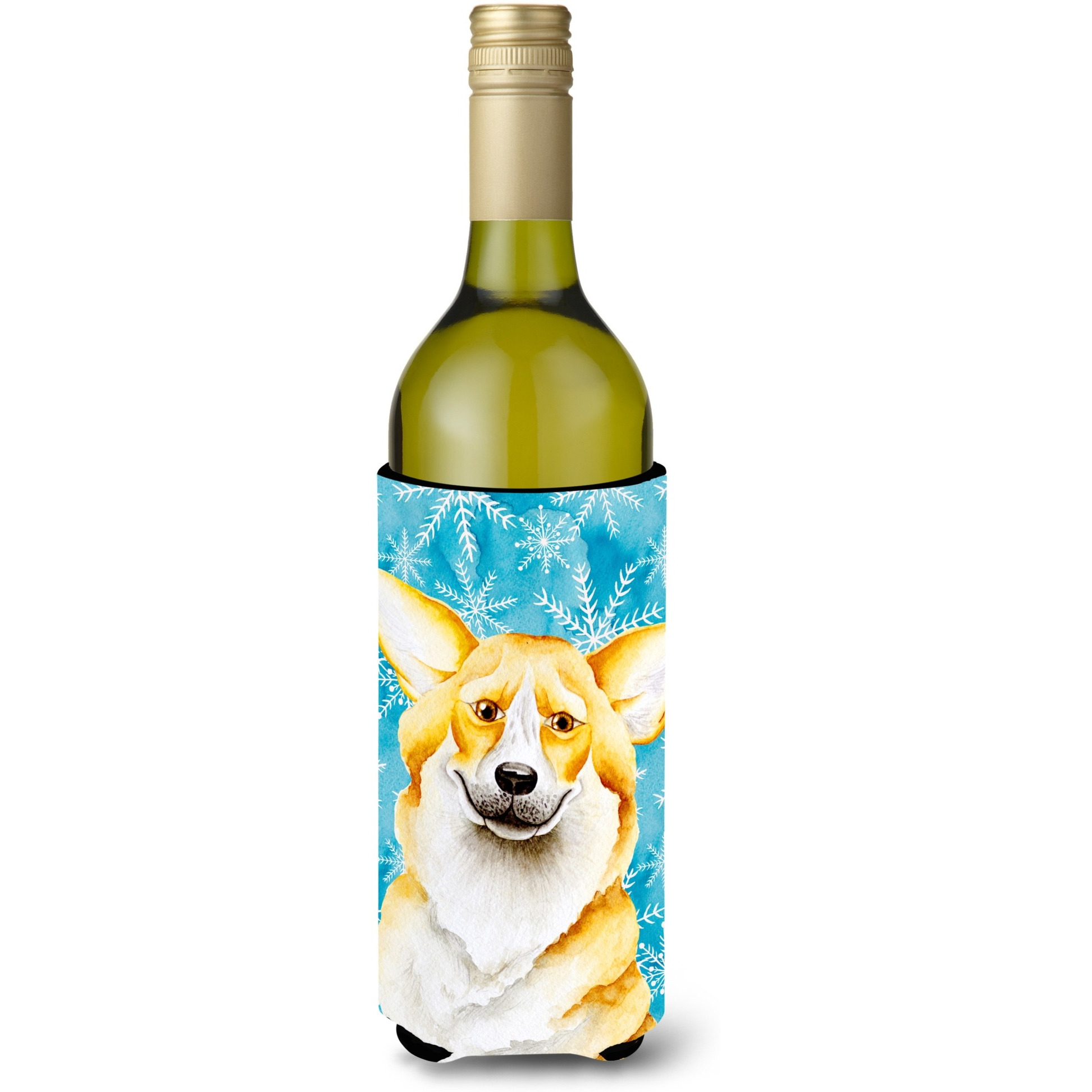 &quotCaroline's Treasures Corgi Winter Decorative Bottle Hugger, 750ml, Multicolor"