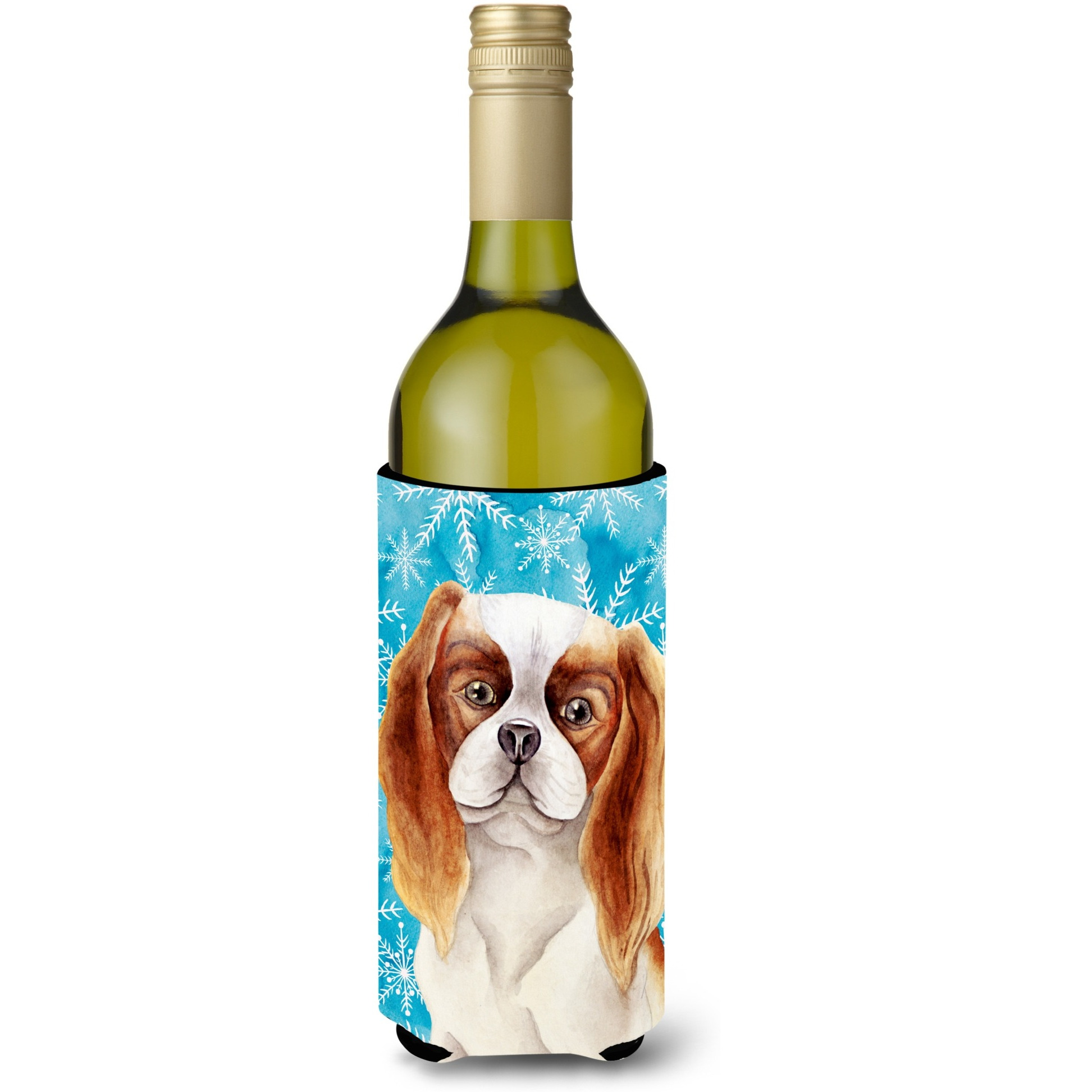 &quotCaroline's Treasures Cavalier Spaniel Winter Decorative Bottle Hugger, 750ml, Multicolor"