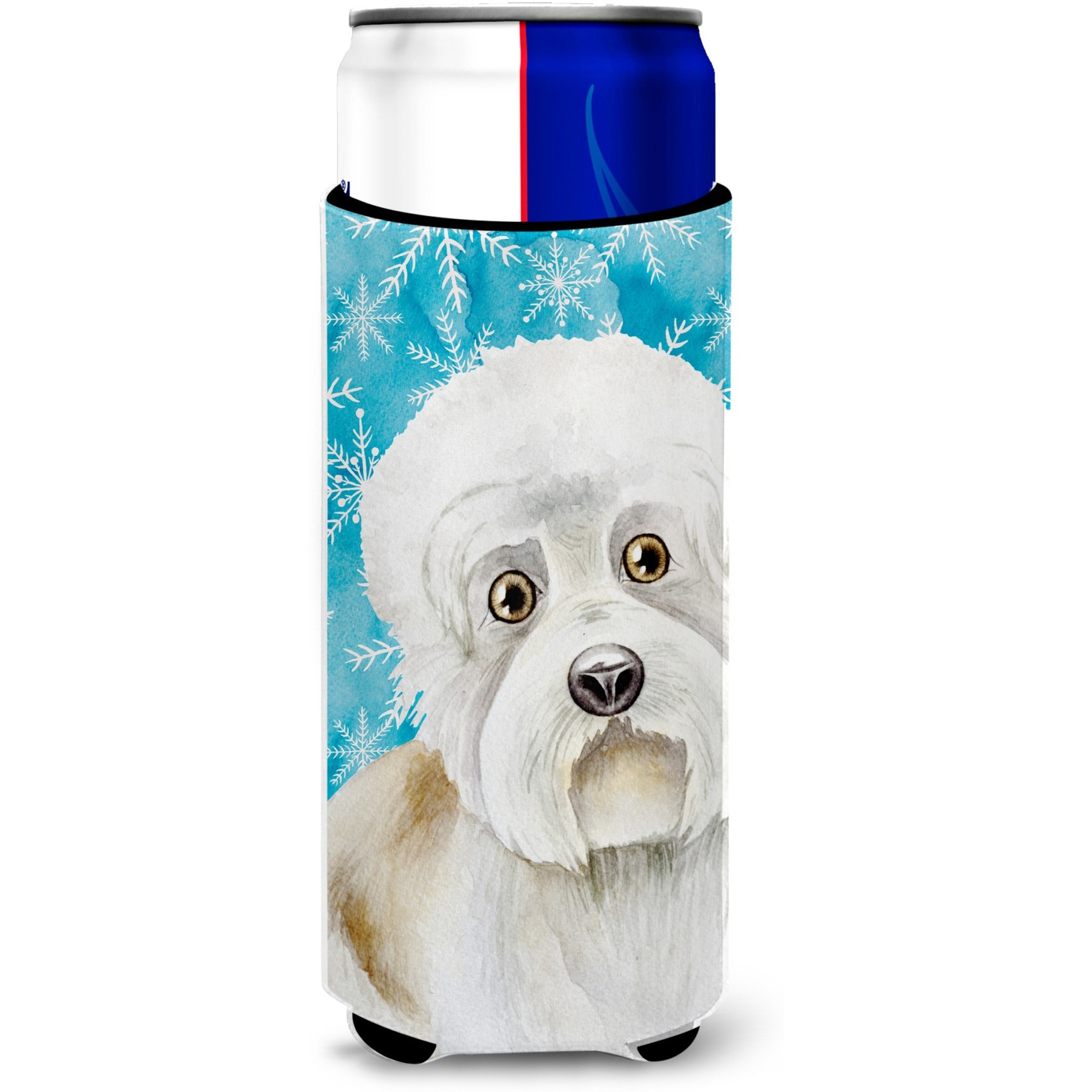 &quotCaroline's Treasures Dandie Dinmont Winter Decorative Can Hugger, Slim, Multicolor"