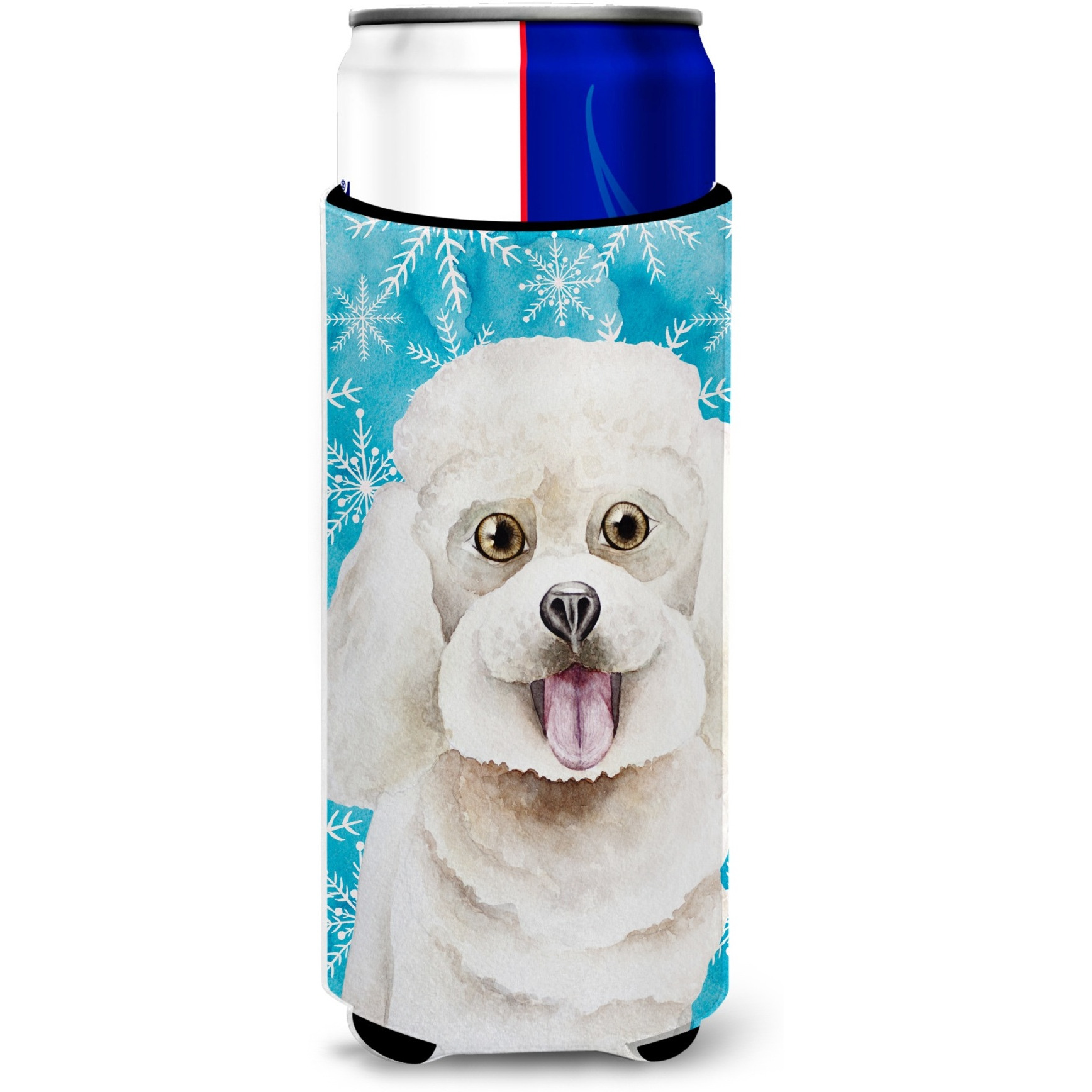 &quotCaroline's Treasures Bichon Frise Winter Decorative Can Hugger, Slim, Multicolor"