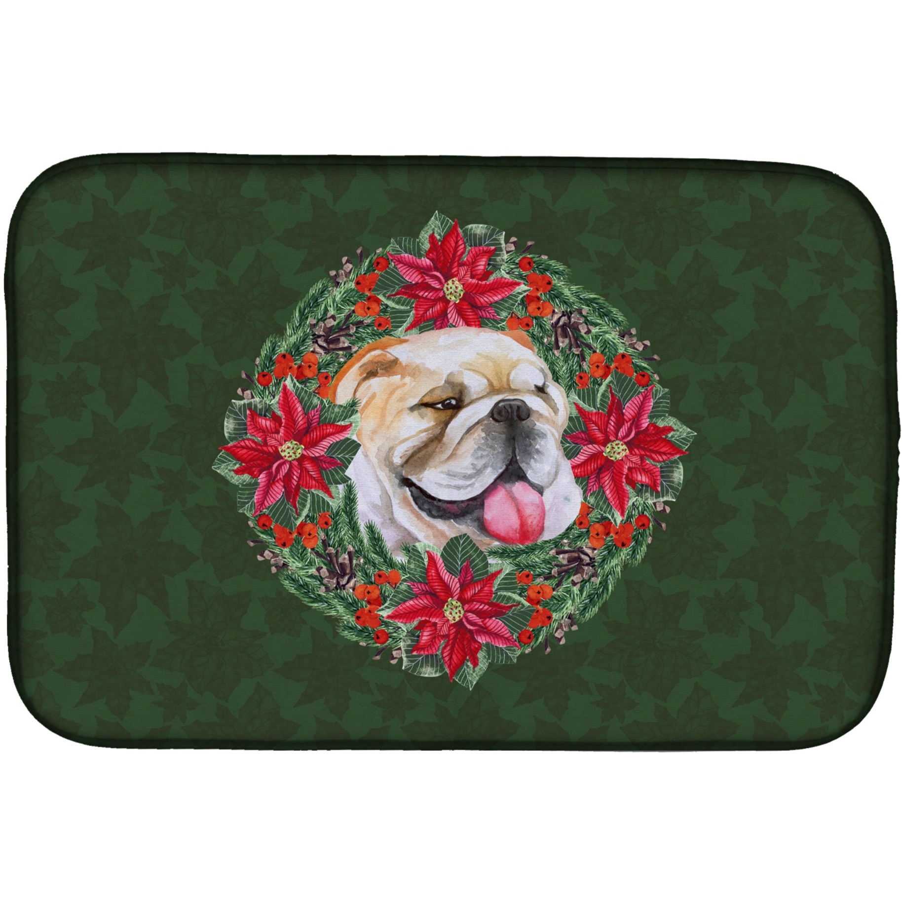 &quotCaroline's Treasures CK1505DDM Dish Drying Mat, 14 x 21, Christmas Wreath"