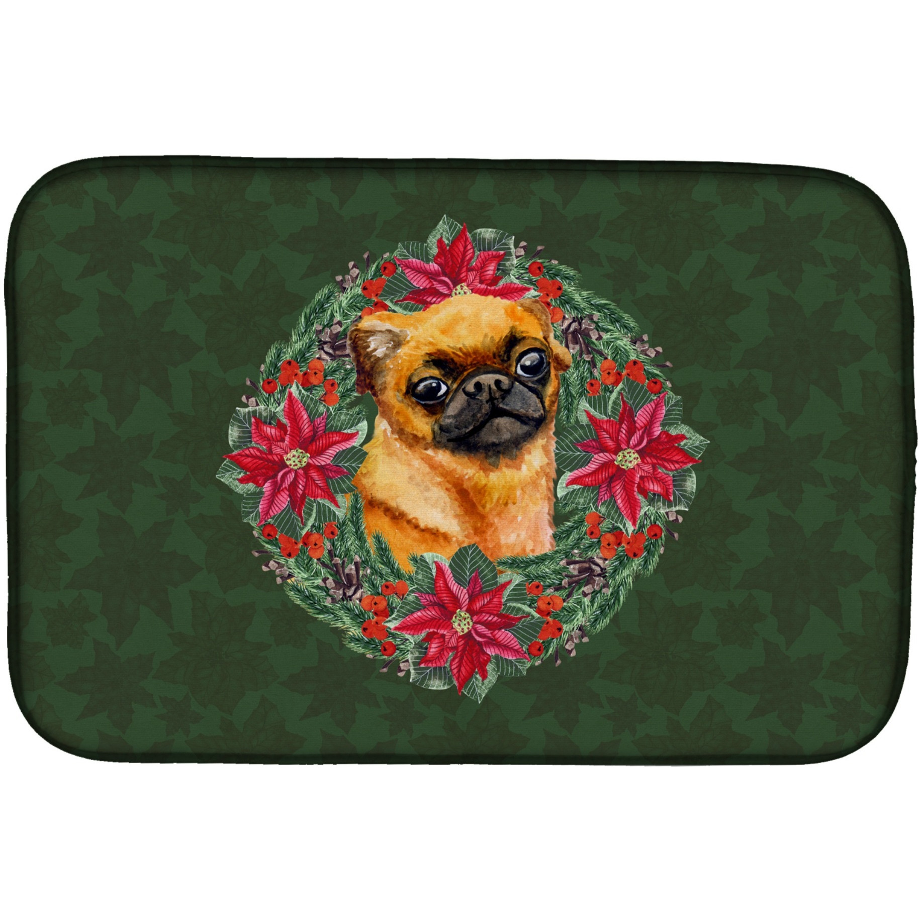 &quotCaroline's Treasures CK1533DDM Dish Drying Mat, 14 x 21, Christmas Wreath"