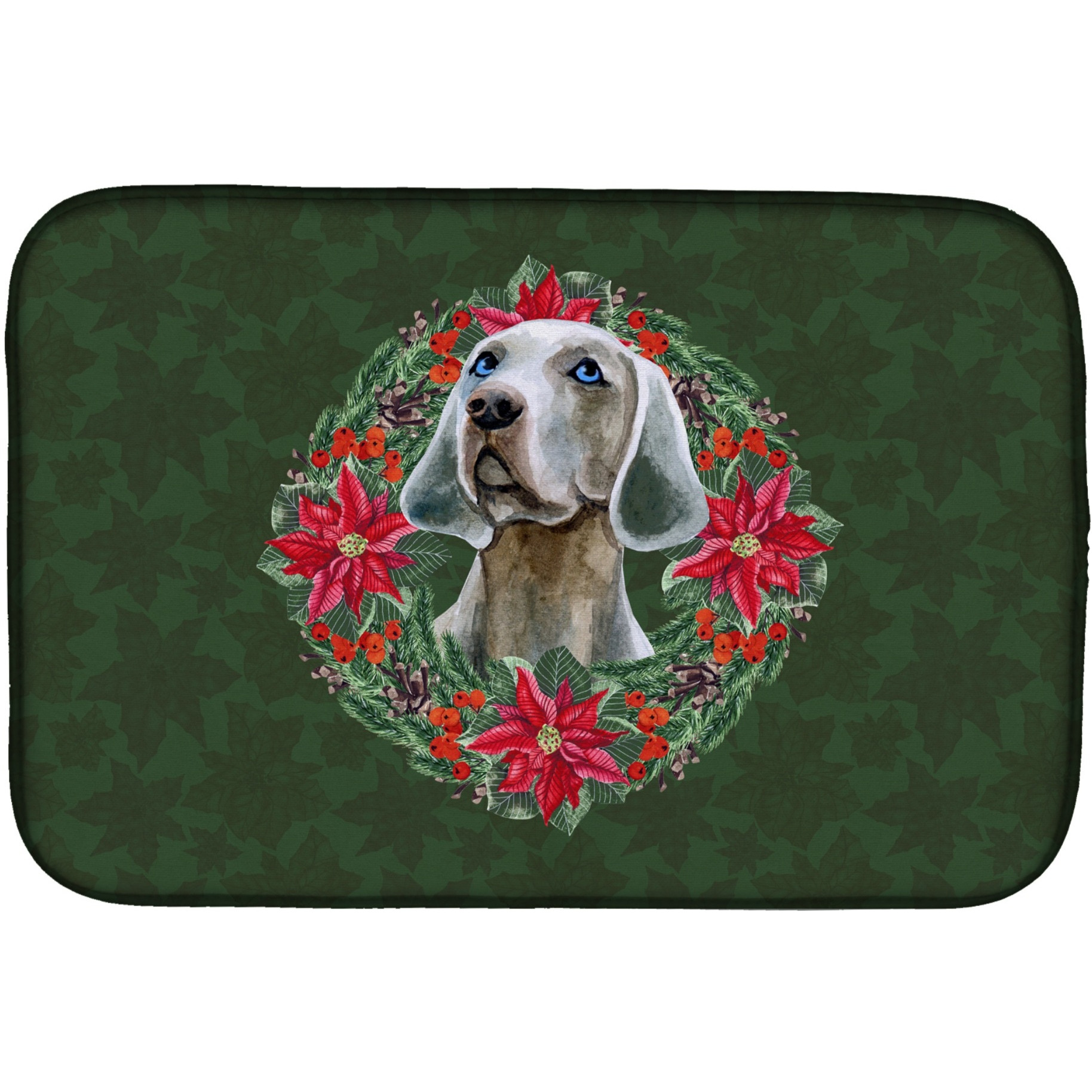 &quotCaroline's Treasures CK1540DDM Dish Drying Mat, 14"" x 21"", Christmas Wreath"