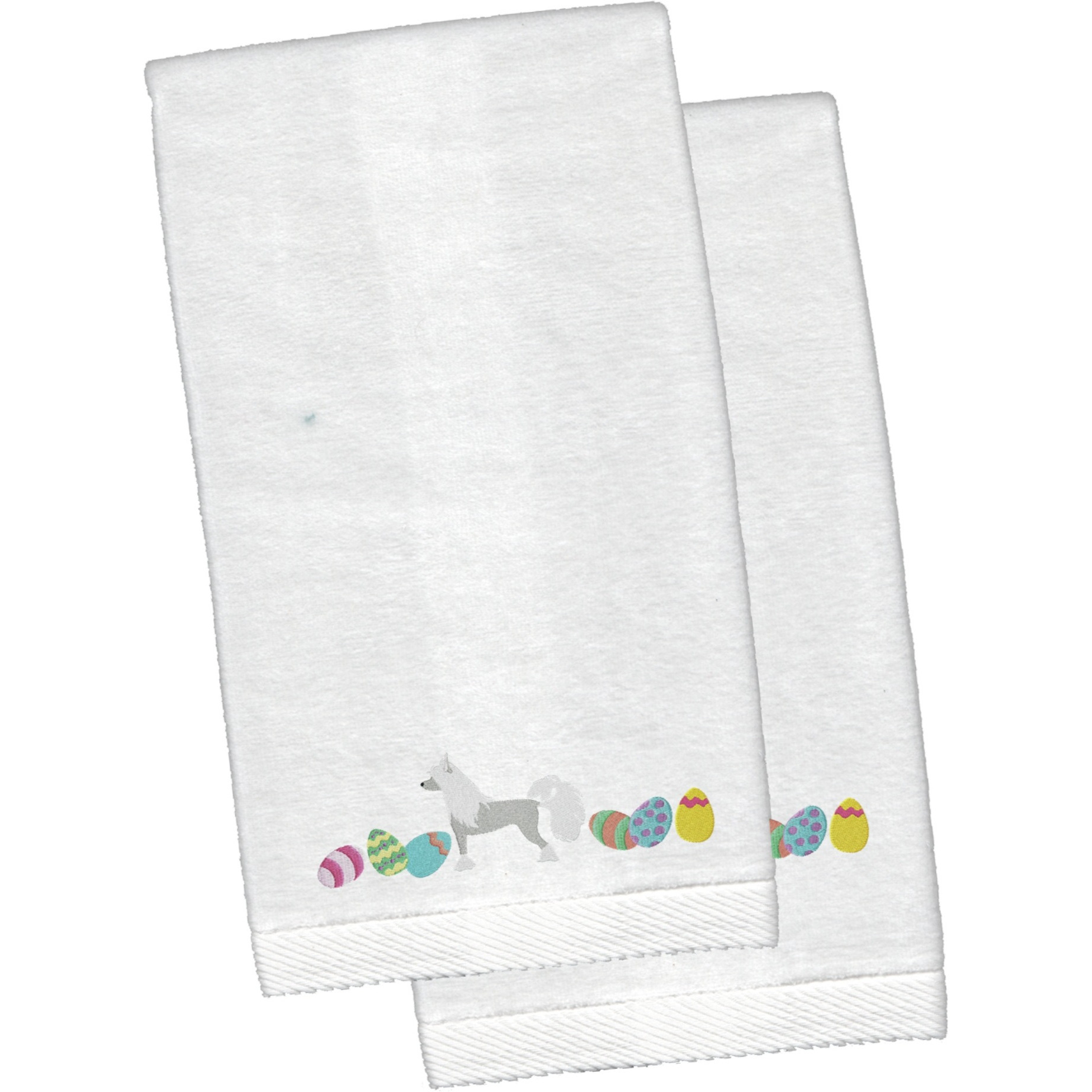&quotCaroline's Treasures Chinese Crested Easter Emboidered Hand Towels, 26hx16w, Multicolor"