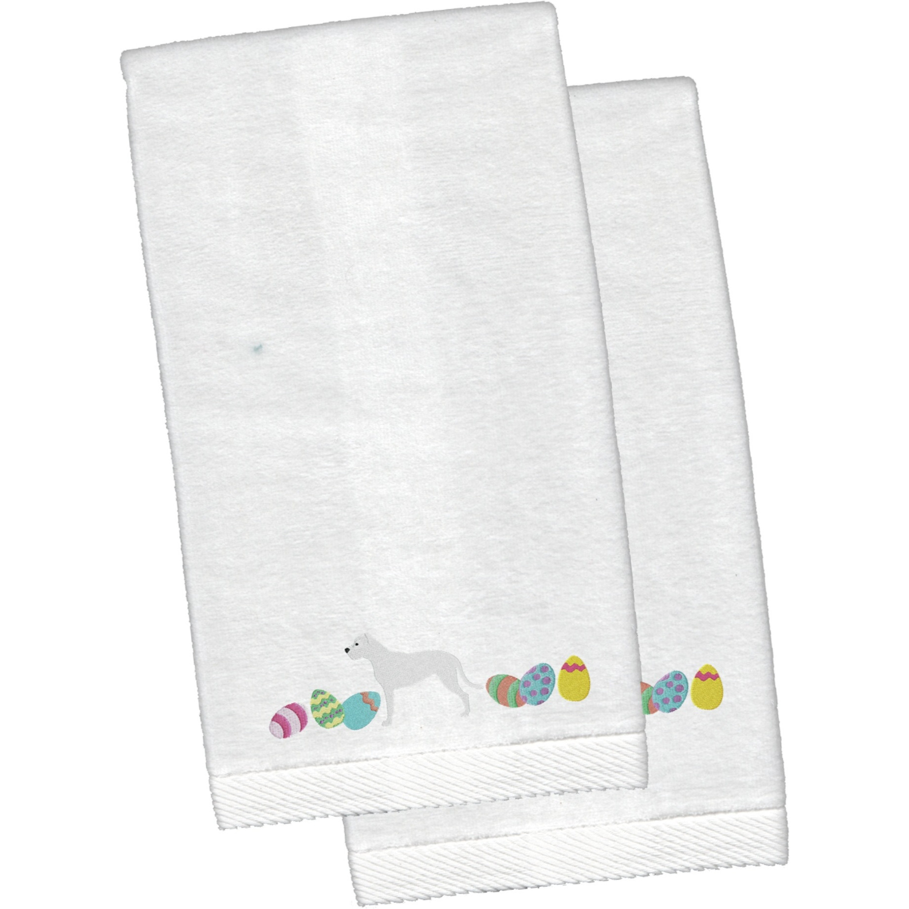 &quotCaroline's Treasures Pit Bull Terrier Easter Emboidered Hand Towels, 26hx16w, Multicolor"