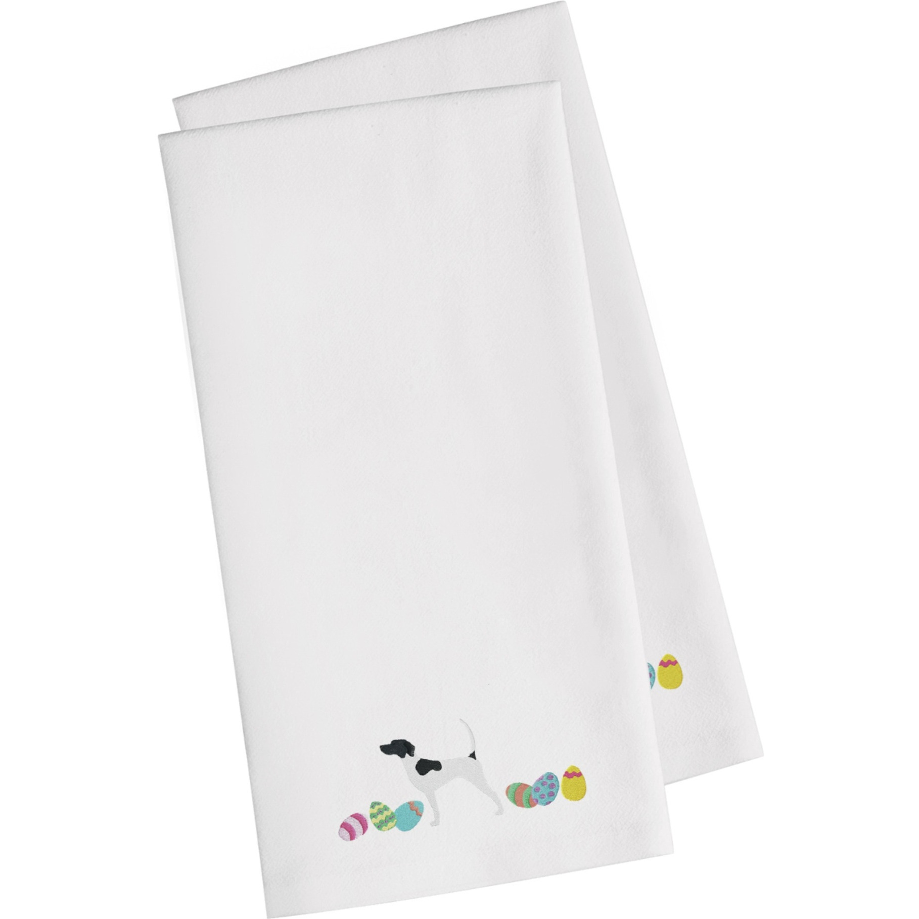 Caroline's Treasures CK1639WHTWE English Pointer Easter White Embroidered Kitchen Towel Set of 2