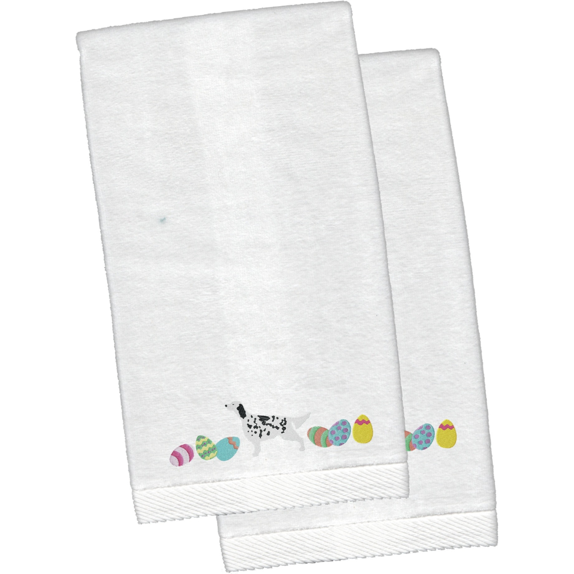 &quotCaroline's Treasures English Setter Easter Emboidered Hand Towels, 26hx16w, Multicolor"