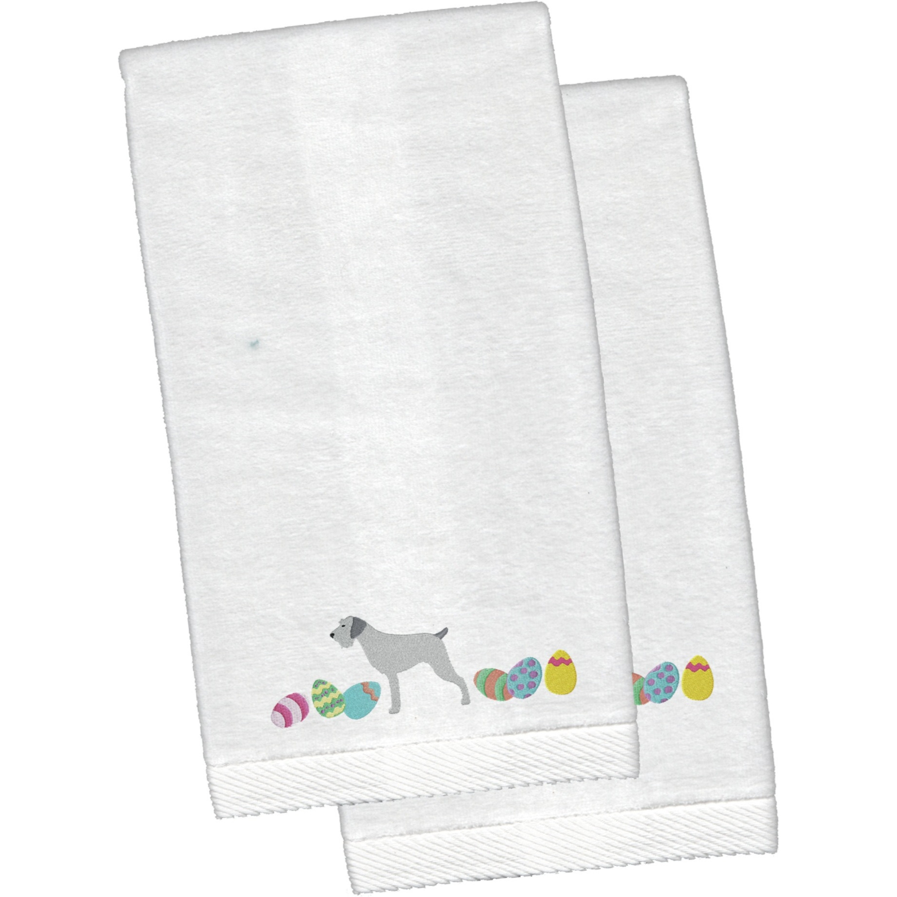 &quotCaroline's Treasures German Wirehaired Pointer Easter Hand Towels, 26hx16w, Multicolor"