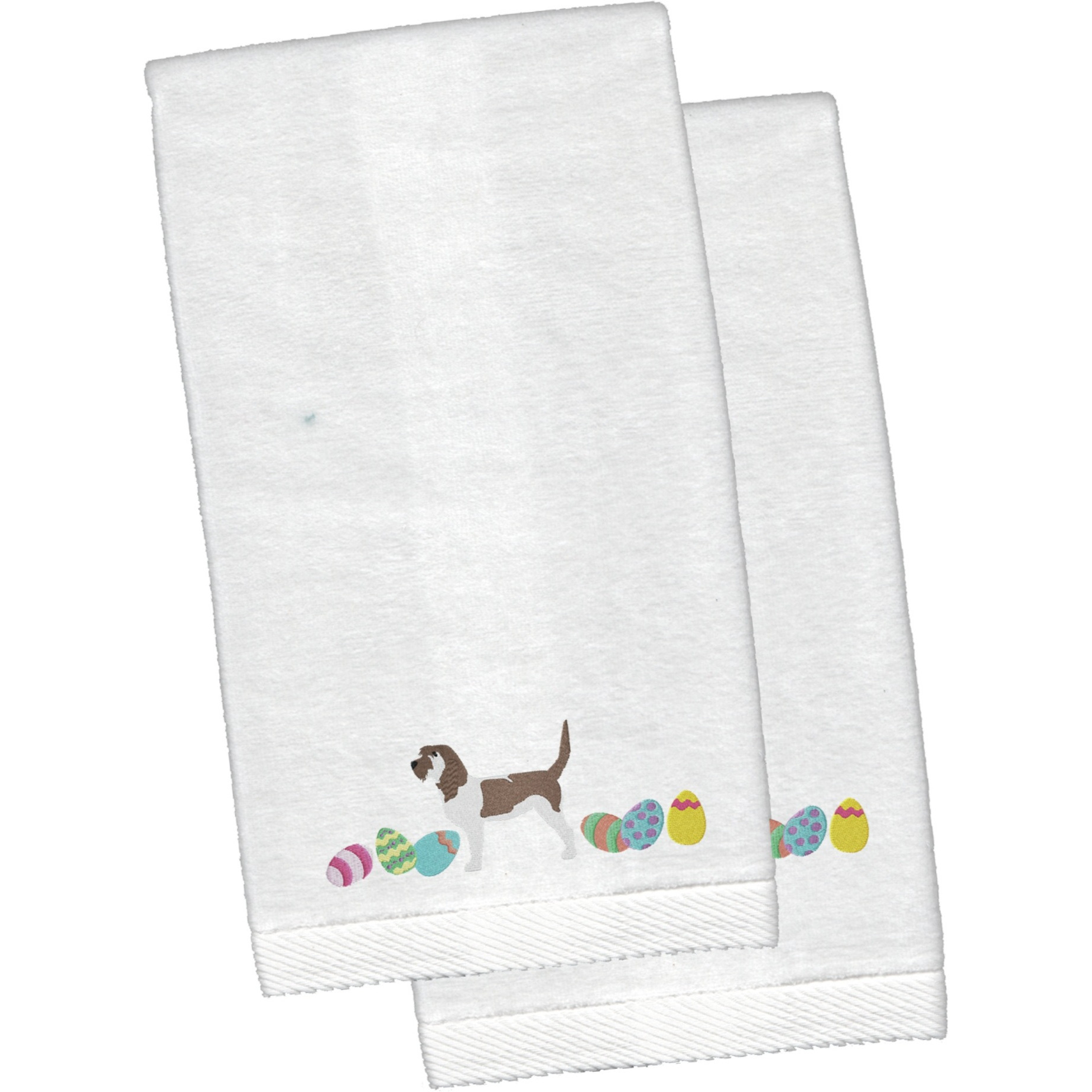 &quotCaroline's Treasures Grand Basset Griffon Easter Emboidered Hand Towels, 26hx16w, Multicolor"