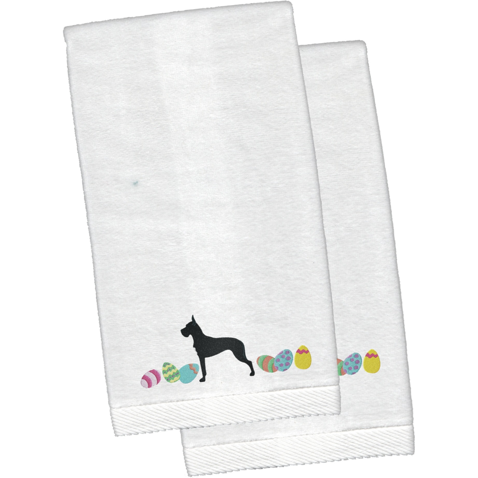 &quotCaroline's Treasures Dane Easter Emboidered Hand Towels, 26hx16w, Multicolor"