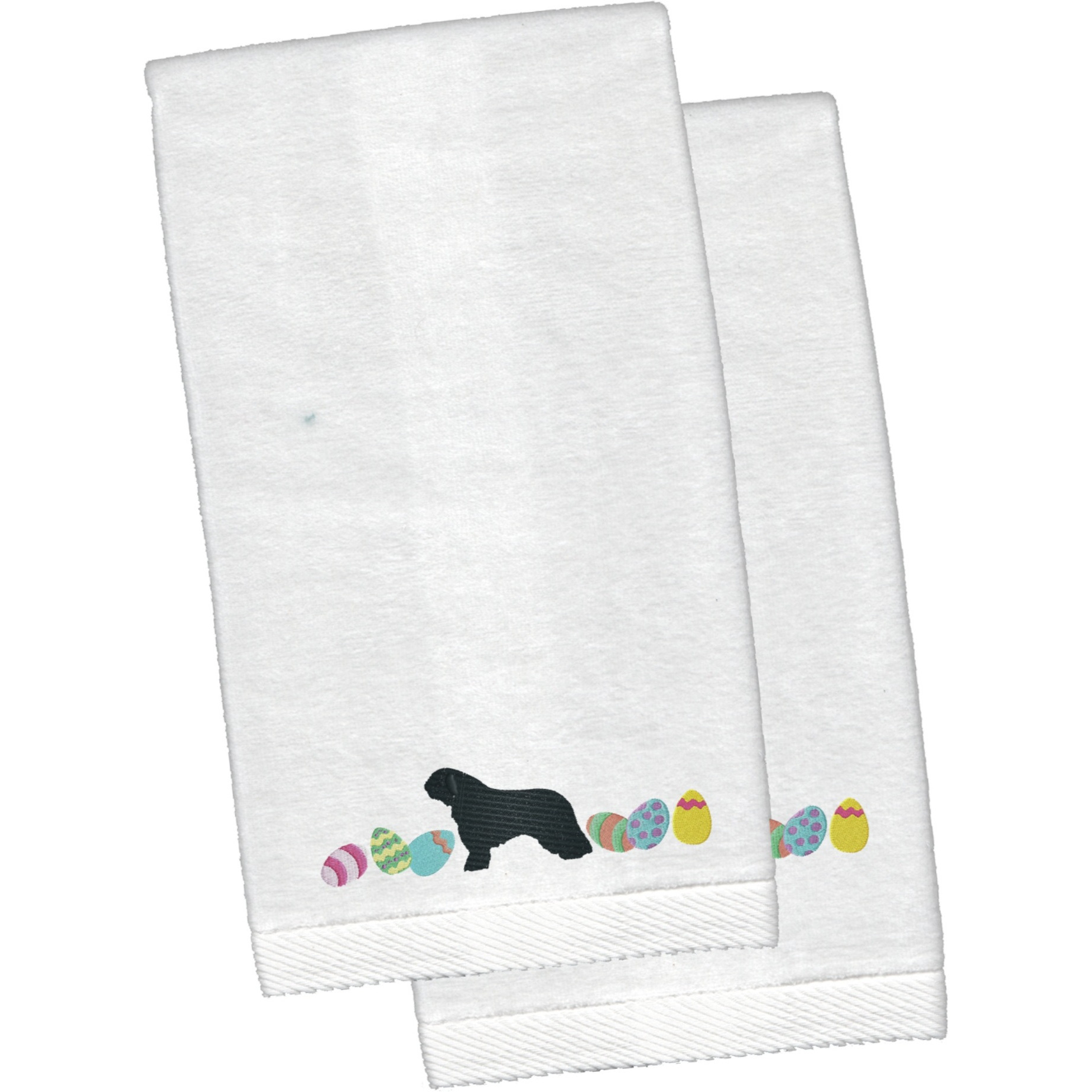 &quotCaroline's Treasures Spanish Water Dog Easter Emboidered Hand Towels, 26hx16w, Multicolor"