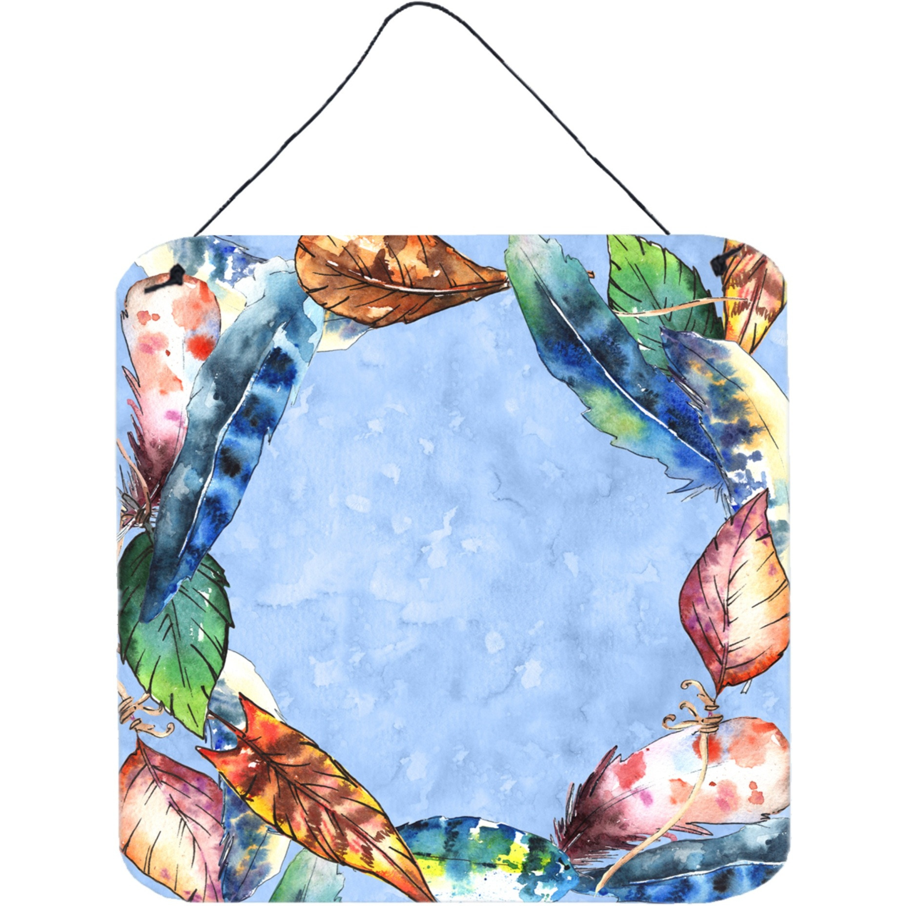 &quotCaroline's Treasures Feathers Door Hanging Prints wall-decor, Multicolor"