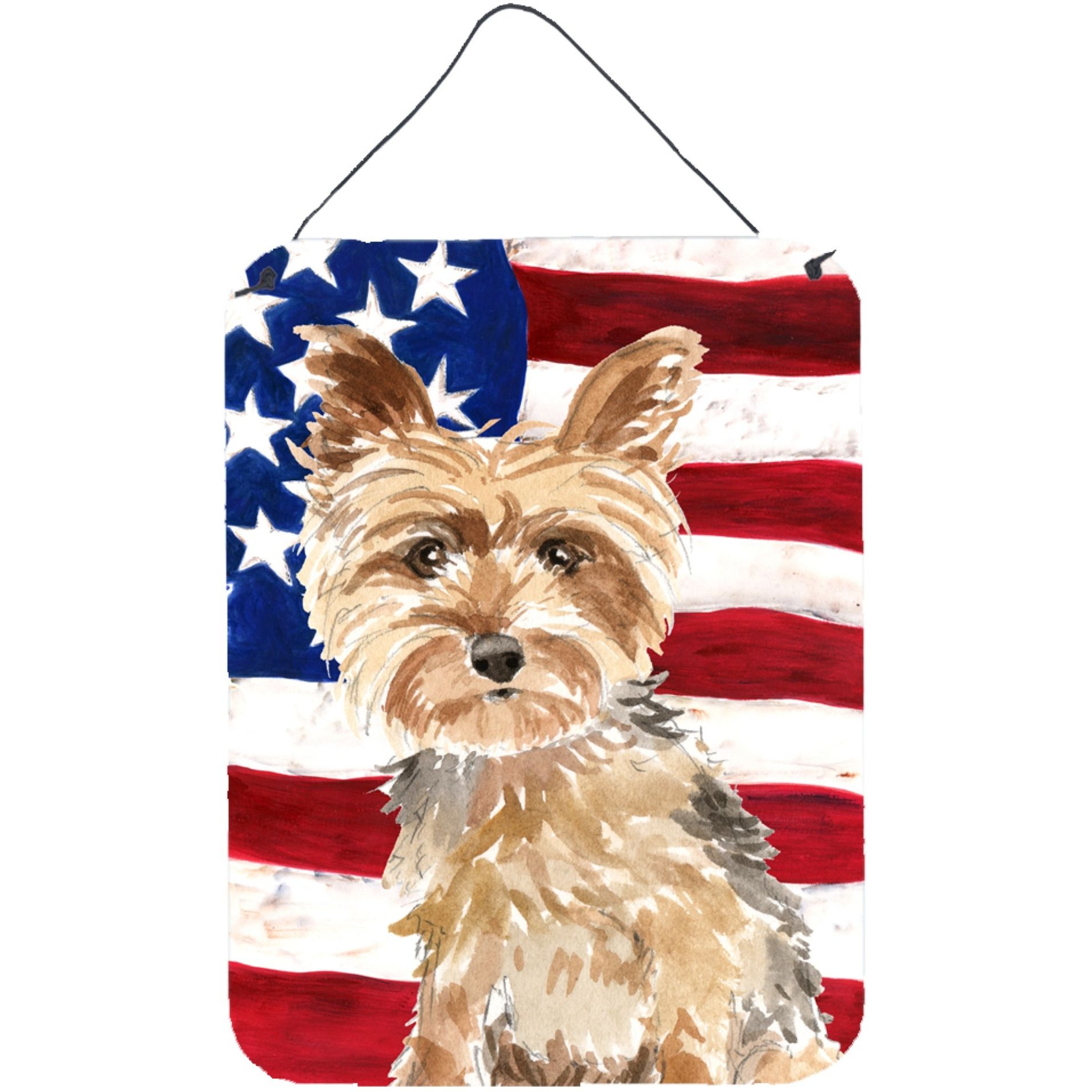 &quotCaroline's Treasures Patriotic USA Fox Terrier Door Hanging Prints wall-decor, Multicolor"