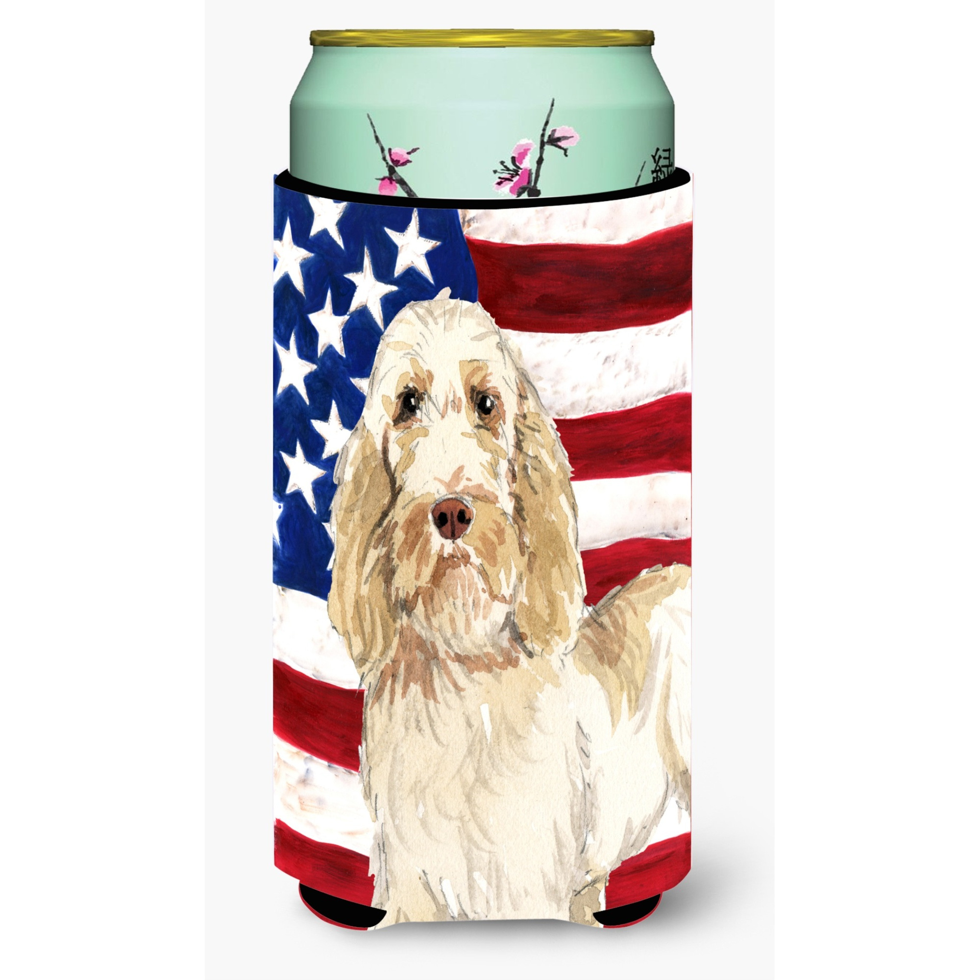 &quotCaroline's Treasures CK1712TBC Patriotic USA Spinone Italiano Tall Boy Hugger cold-beverage-koozies, Multicolor"