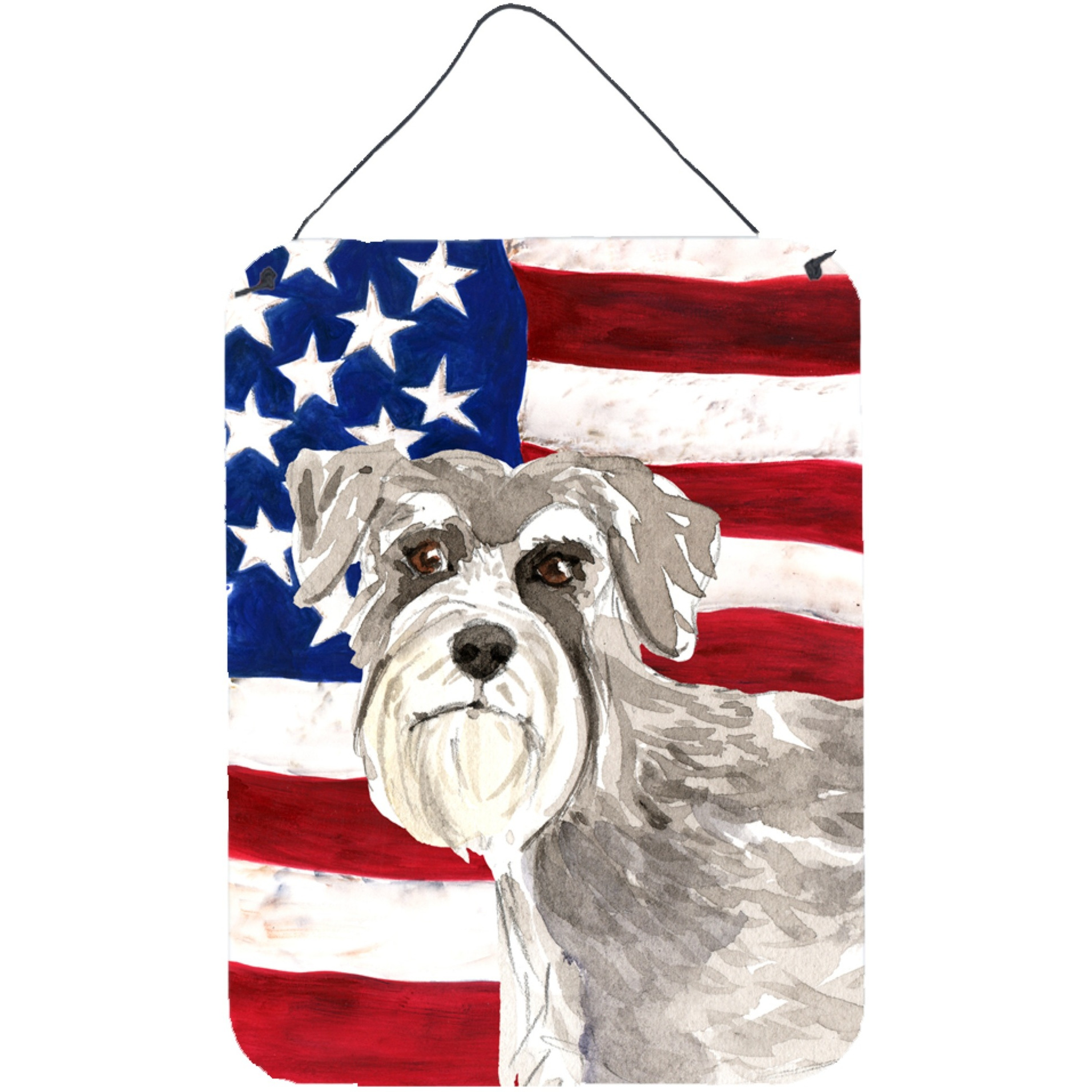 &quotCaroline's Treasures Patriotic USA Schnauzer 1 Door Hanging Prints wall-decor, Multicolor"