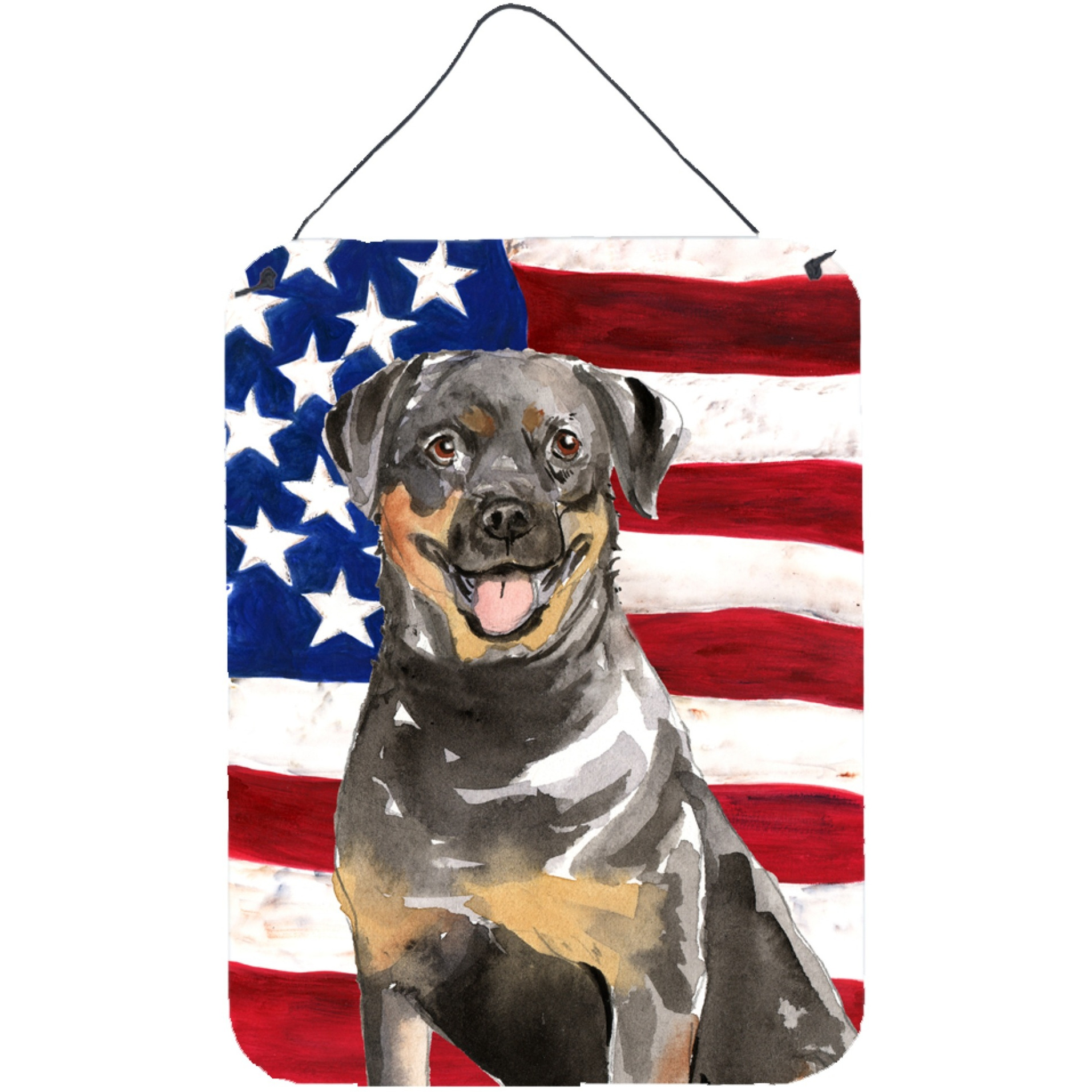 &quotCaroline's Treasures Patriotic USA Rottweiler Door Hanging Prints wall-decor, Multicolor"