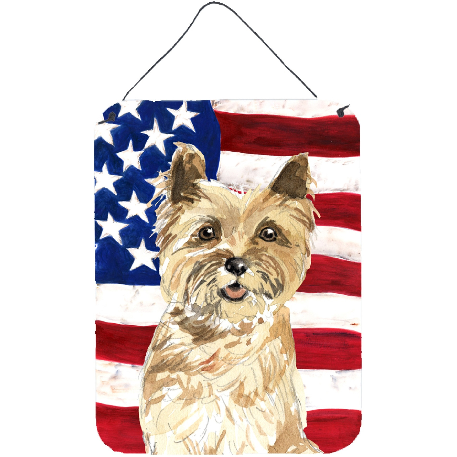 &quotCaroline's Treasures Patriotic USA Cairn Terrier Door Hanging Prints wall-decor, Multicolor"