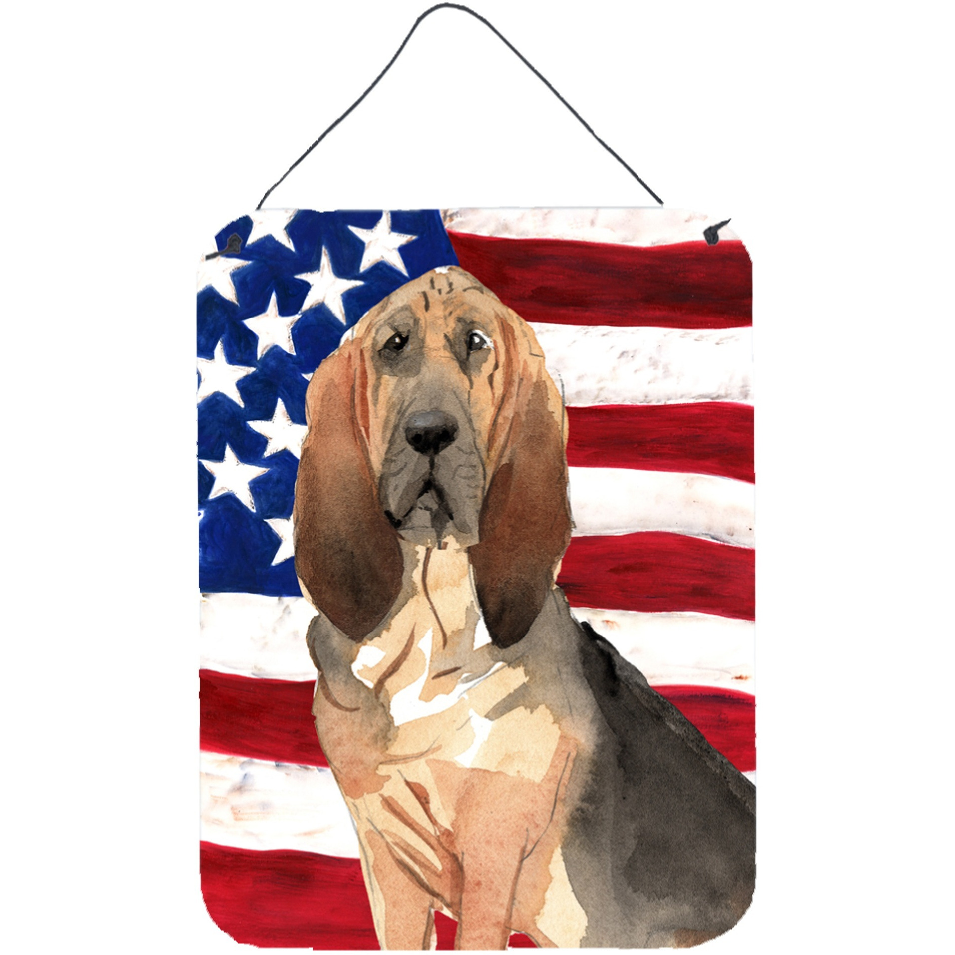 &quotCaroline's Treasures Patriotic USA Bloodhound Door Hanging Prints wall-decor, Multicolor"