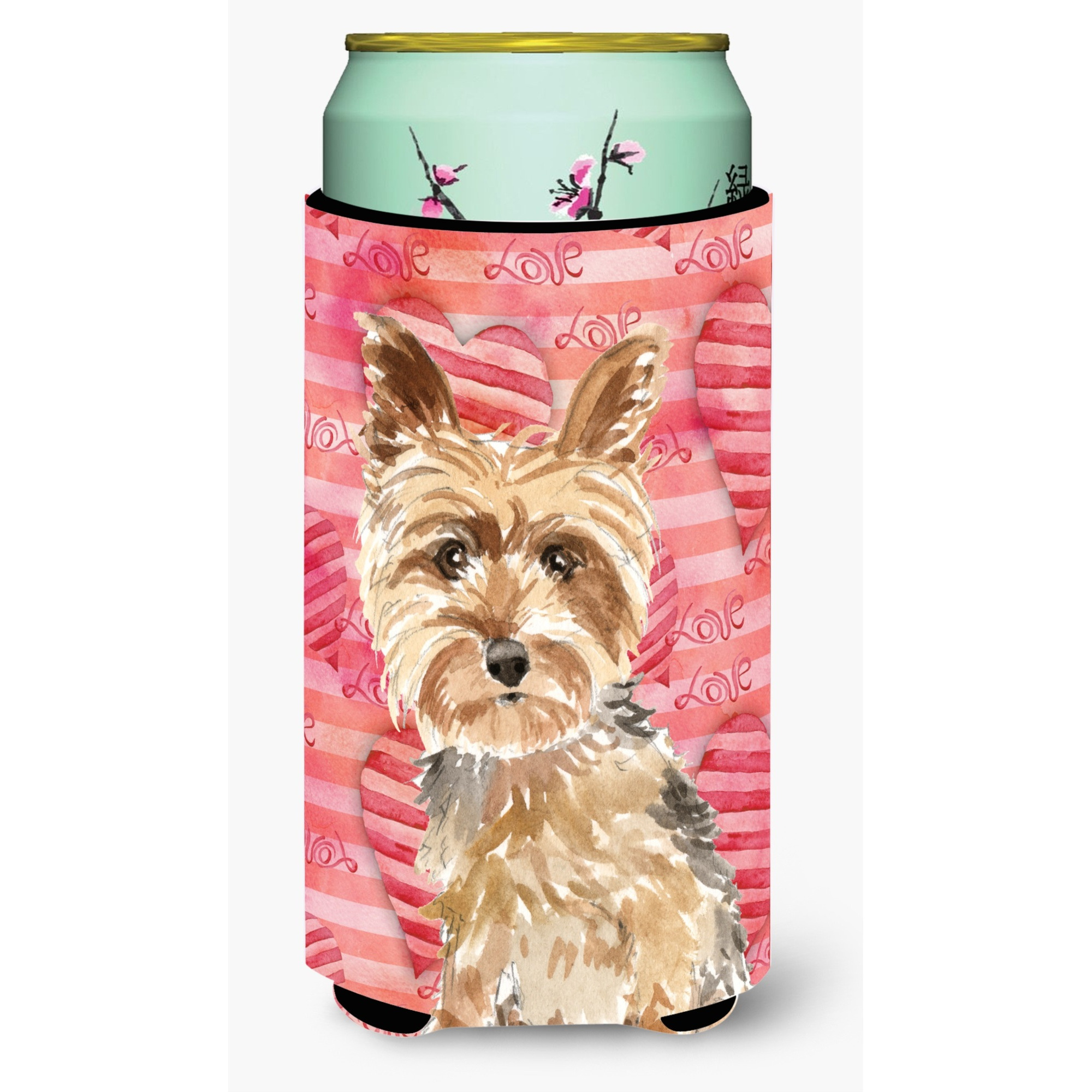 &quotCaroline's Treasures CK1743TBC Love a Yorkie Yorkshire Terrier Tall Boy Hugger cold-beverage-koozies, Multicolor"