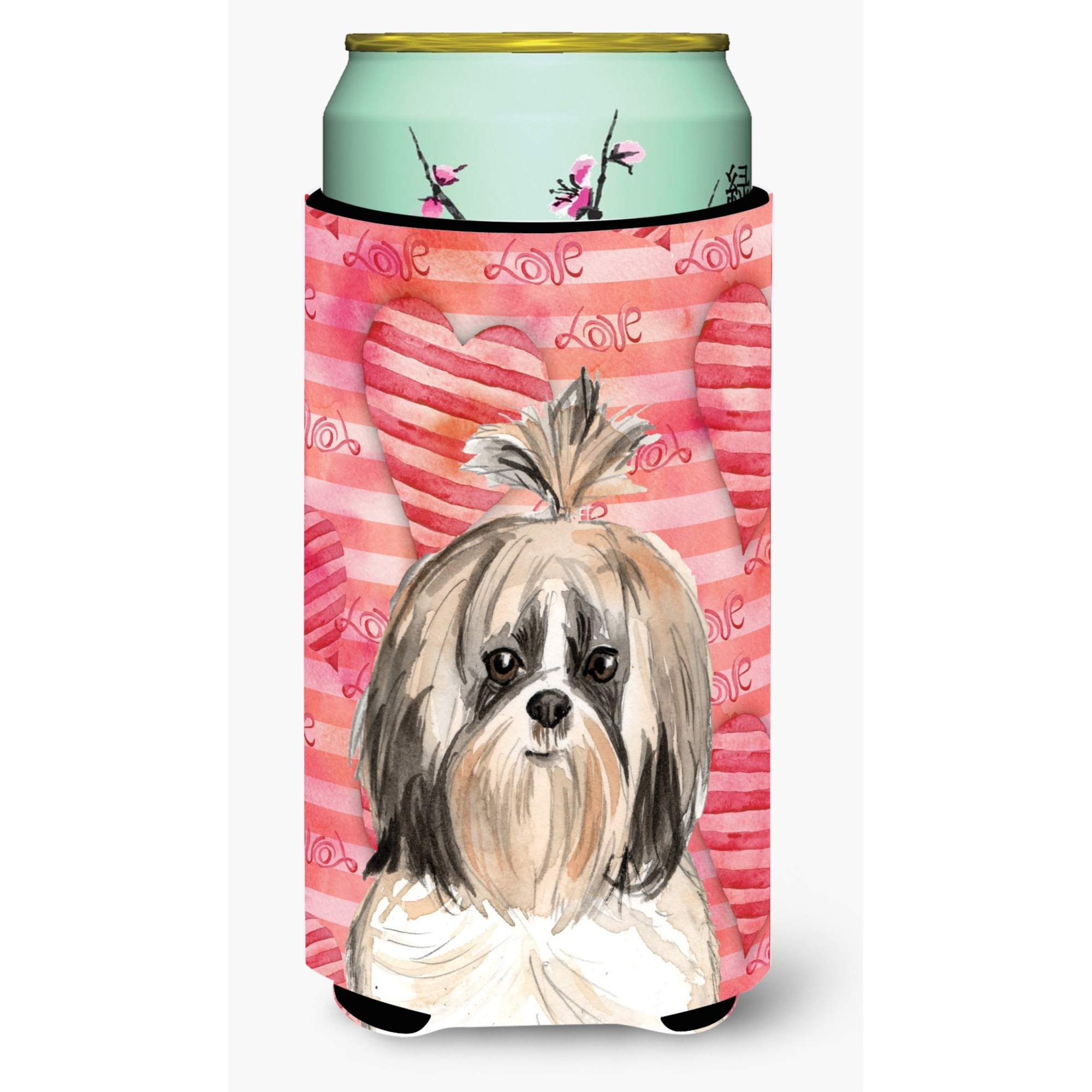 &quotCaroline's Treasures CK1752TBC Love a Shih Tzu Tall Boy Insulator Hugger cold-beverage-koozies, Multicolor"
