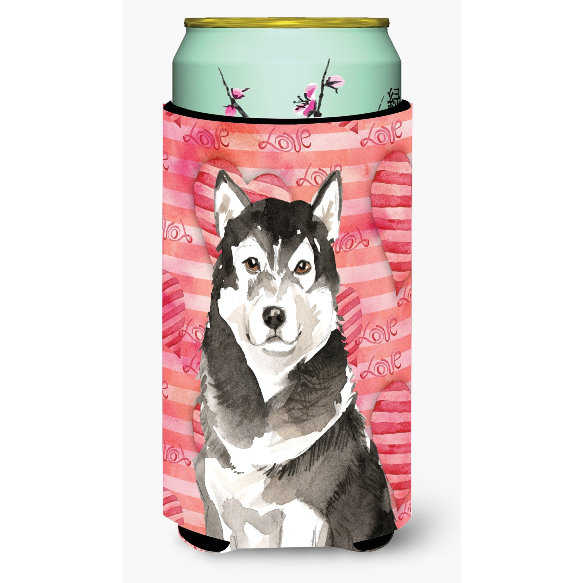 &quotCaroline's Treasures CK1761TBC Love a Alaskan Malamute Tall Boy Hugger cold-beverage-koozies, Multicolor"