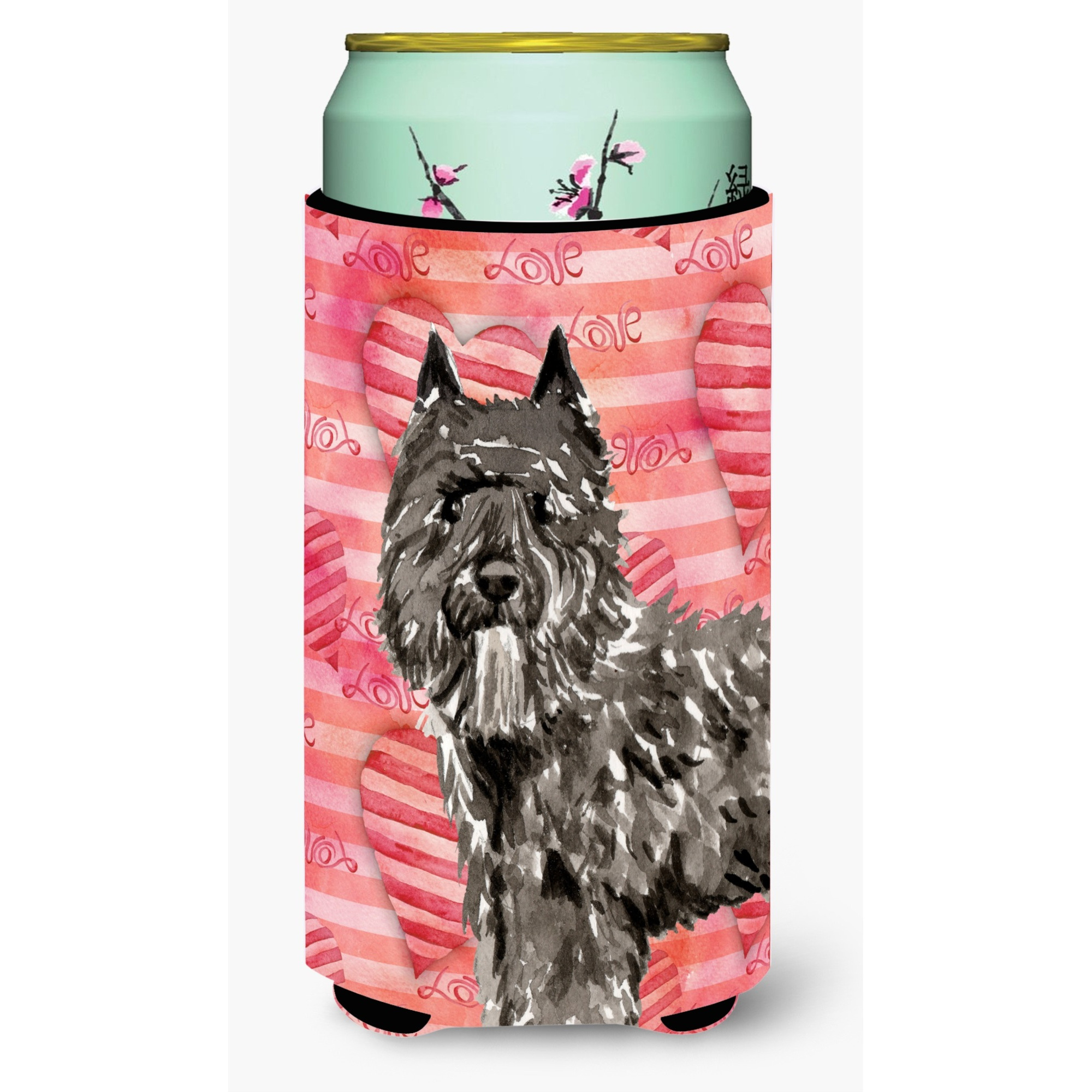 &quotCaroline's Treasures CK1774TBC Love a Bouvier des Flandres Tall Boy Hugger cold-beverage-koozies, Multicolor"