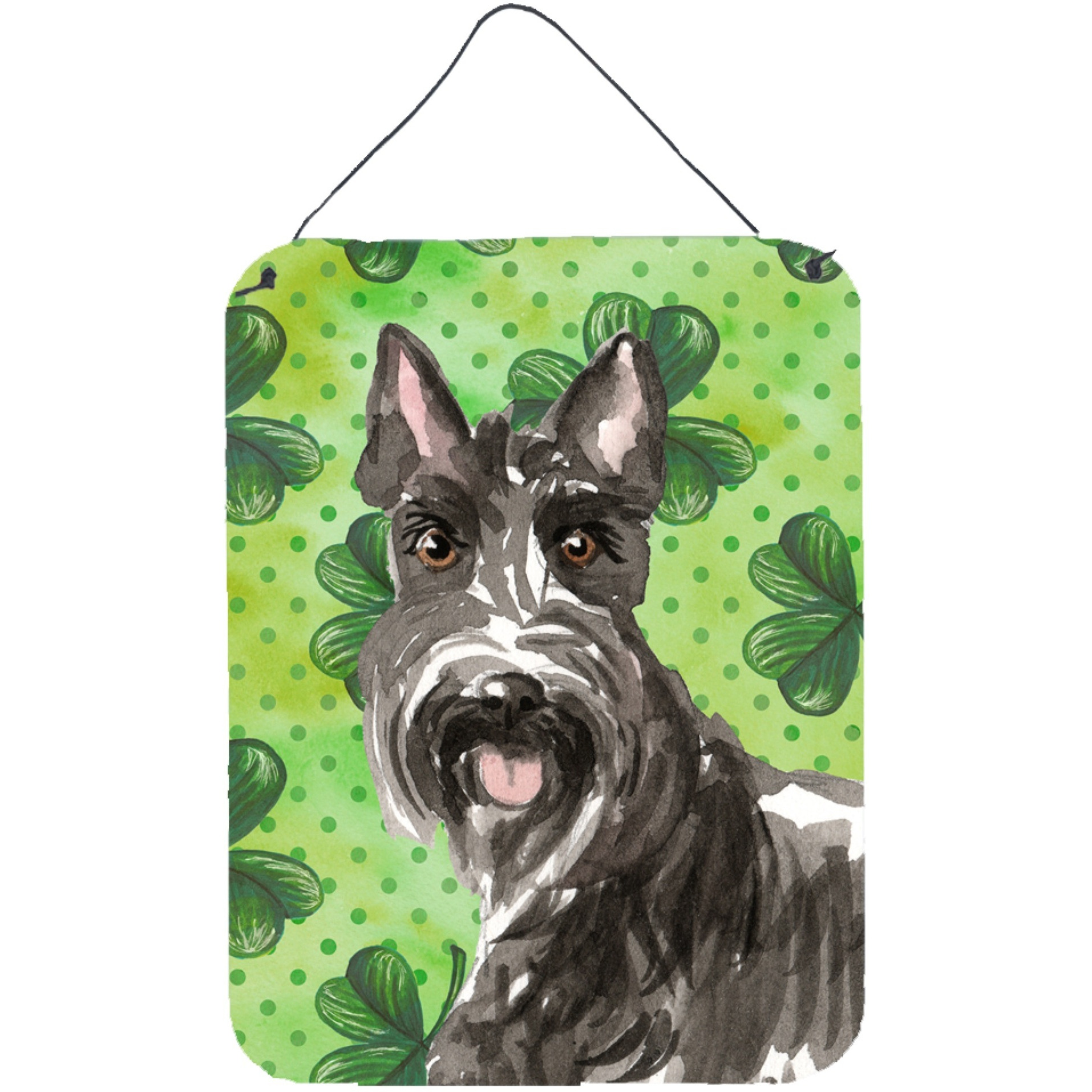 &quotCaroline's Treasures Shamrocks Scottish Terrier Door Hanging Prints wall-decor, Multicolor"