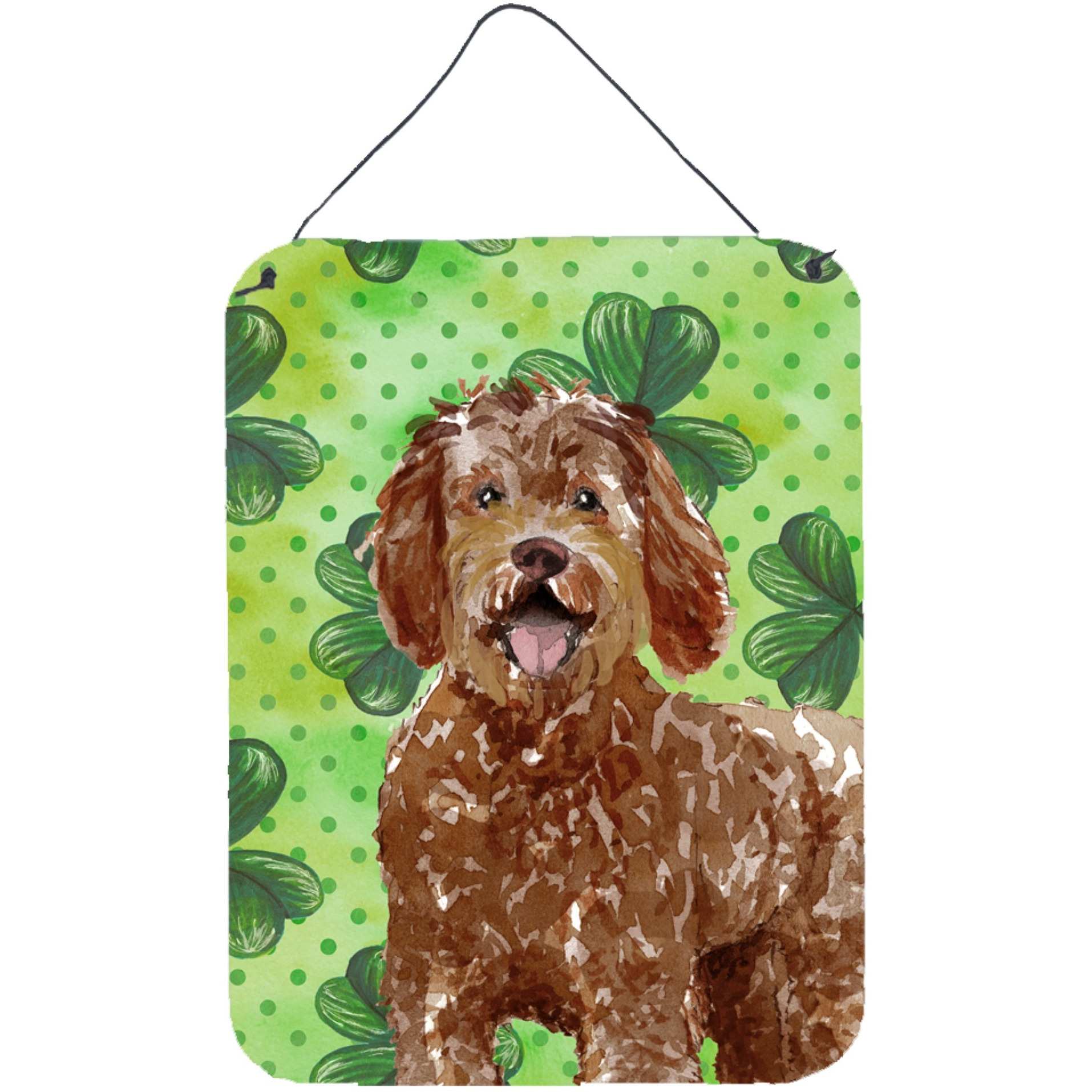 &quotCaroline's Treasures Shamrocks Labradoodle Door Hanging Prints wall-decor, Multicolor"