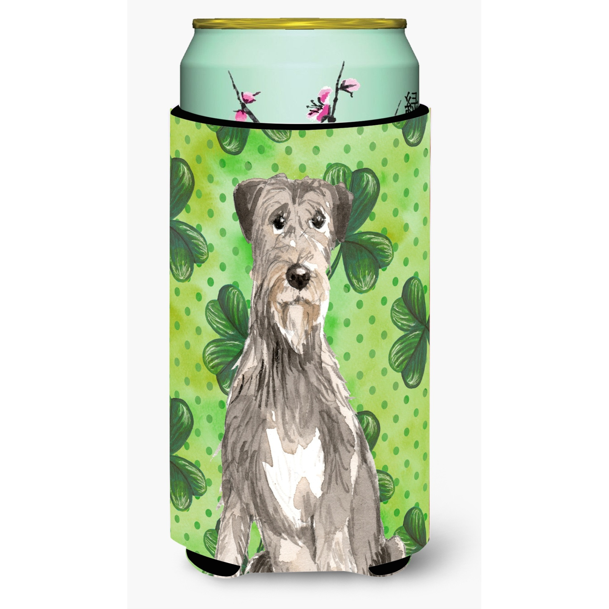 &quotCaroline's Treasures CK1802TBC Shamrocks Irish Wolfhound Tall Boy Hugger cold-beverage-koozies, Multicolor"