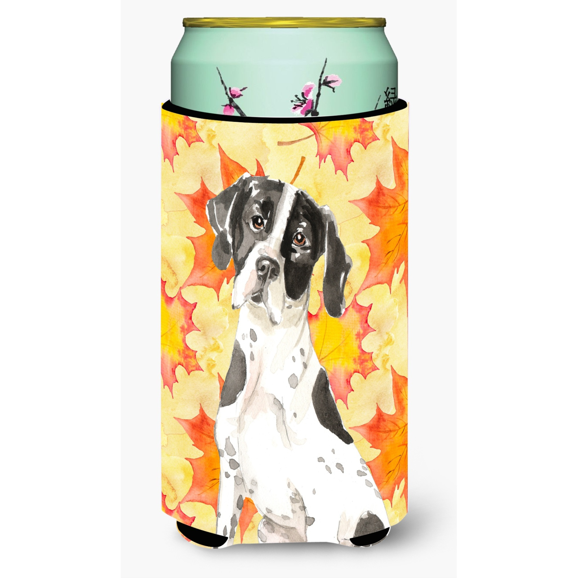 &quotCaroline's Treasures CK1843TBC Fall Leaves English Pointer Tall Boy Hugger cold-beverage-koozies, Multicolor"