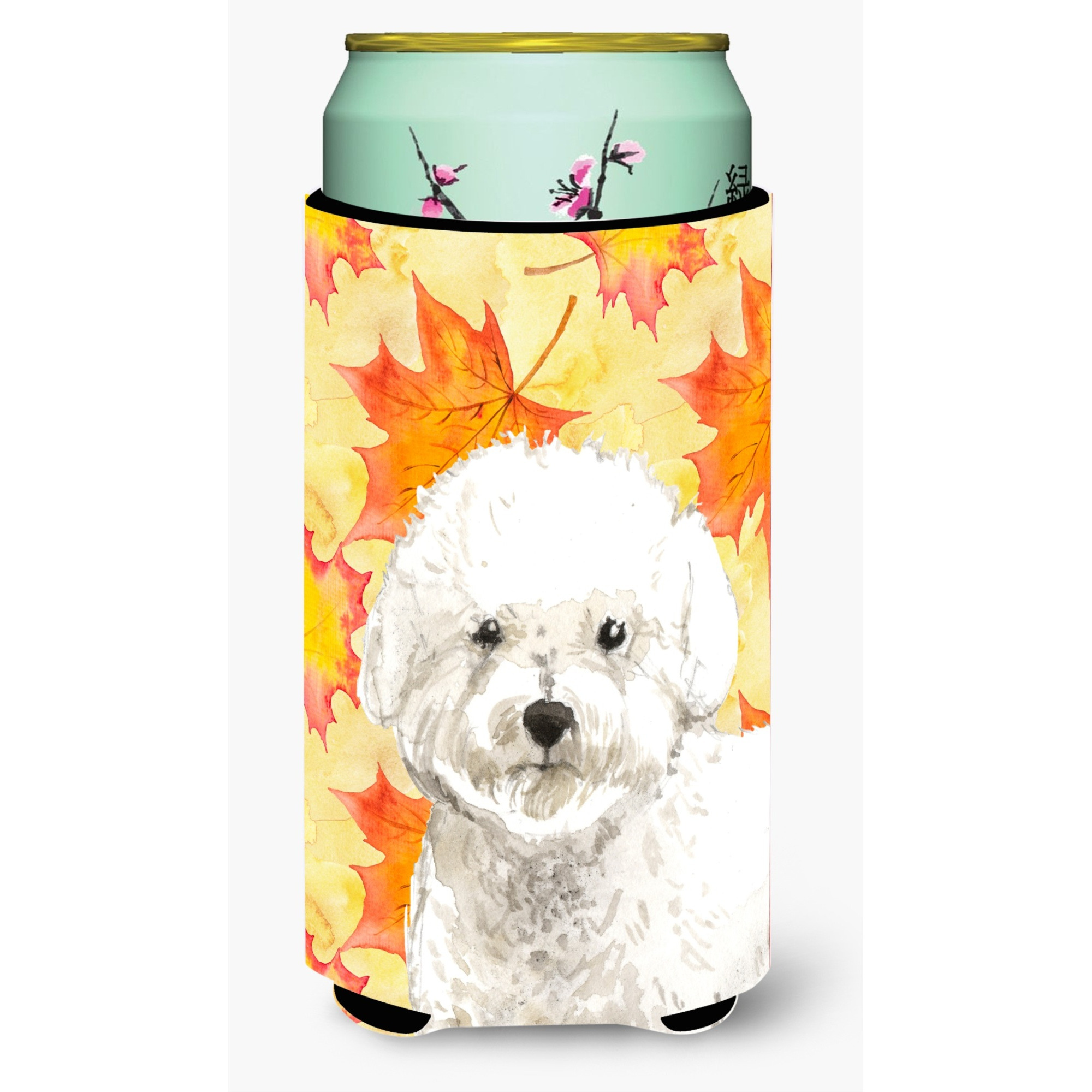&quotCaroline's Treasures CK1851TBC Fall Leaves Bichon Frise Tall Boy Hugger cold-beverage-koozies, Multicolor"