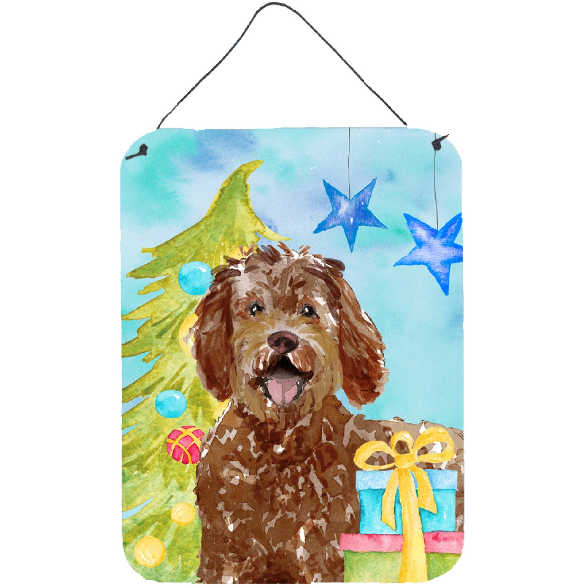 &quotCaroline's Treasures Christmas Tree Labradoodle Door Hanging Prints wall-decor, Multicolor"