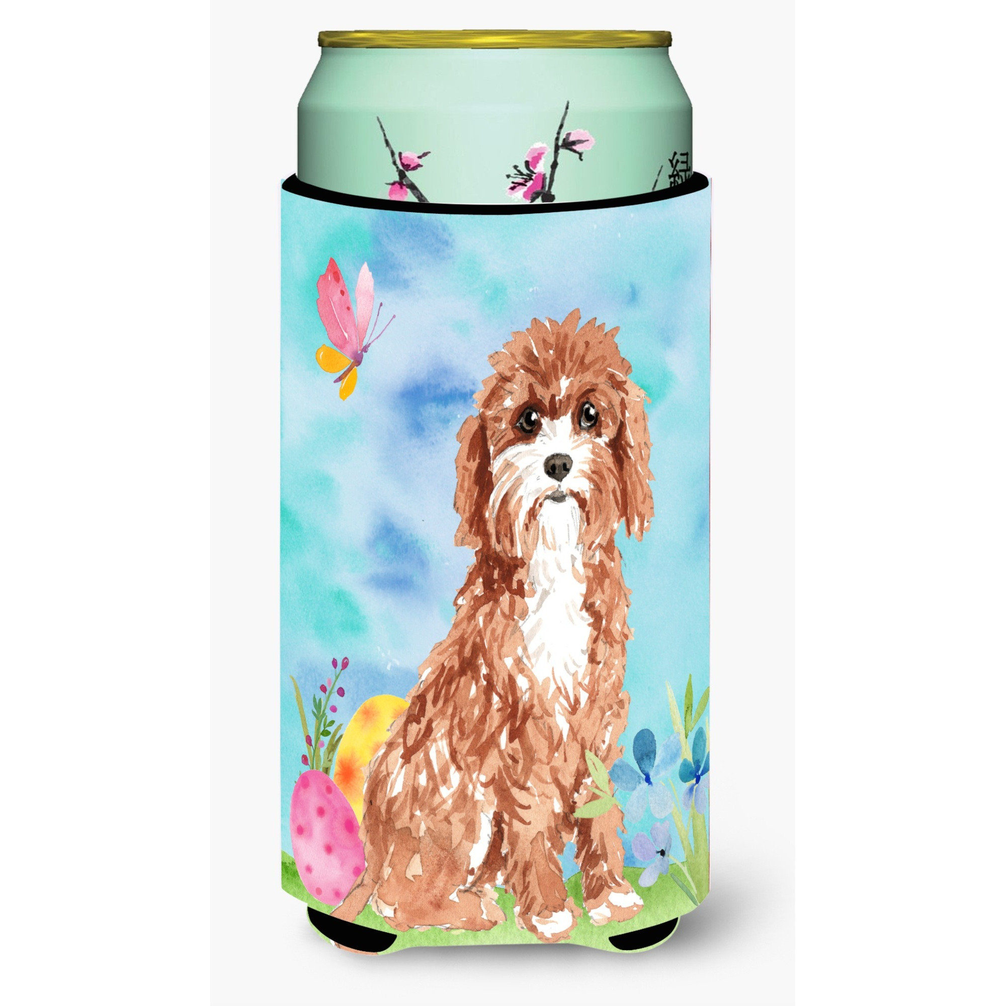 &quotCaroline's Treasures CK1918TBC Easter Eggs Cavapoo Tall Boy Insulator Hugger cold-beverage-koozies, Multicolor"