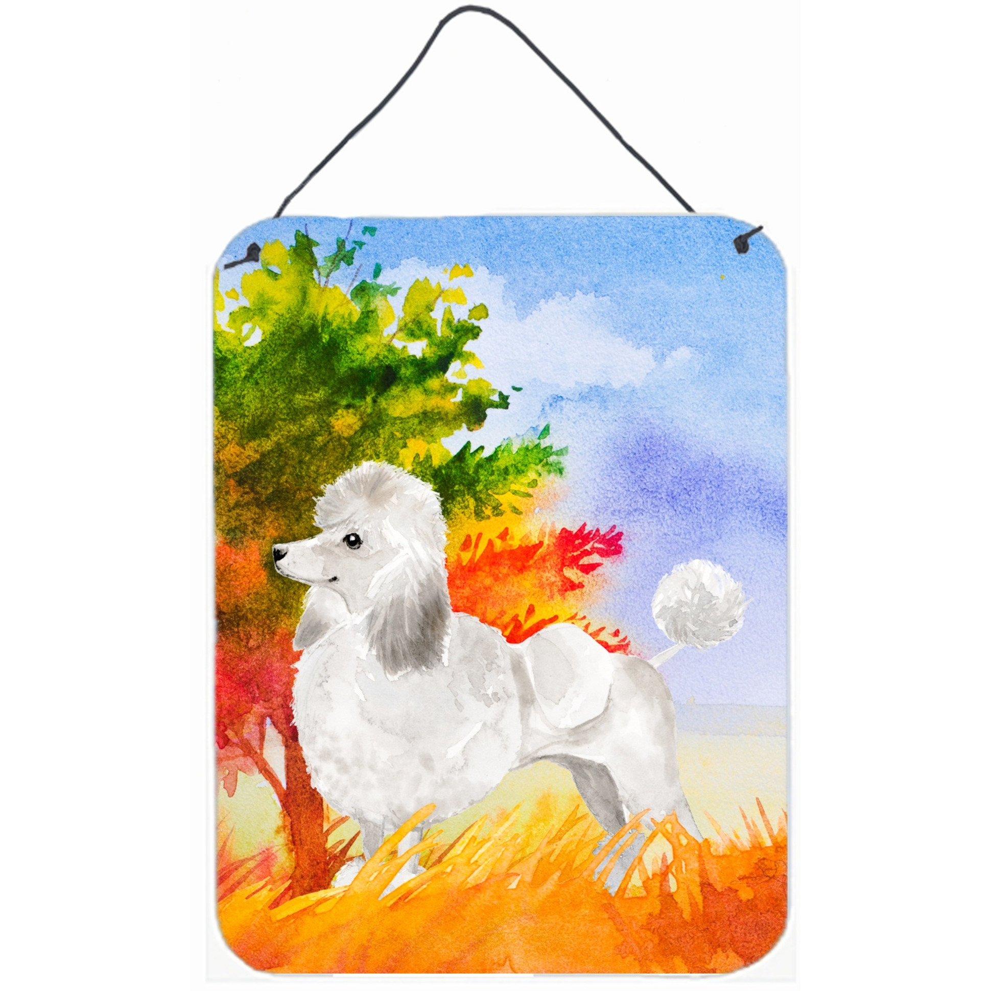 &quotCaroline's Treasures Fall Poodle Door Hanging Prints wall-decor, Multicolor"