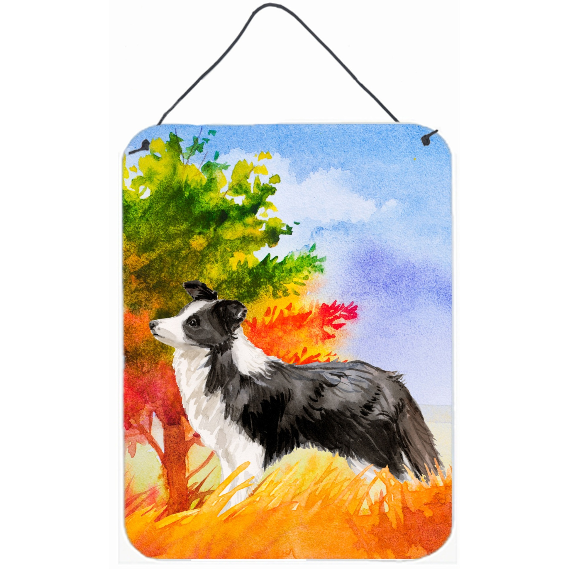 &quotCaroline's Treasures Fall Border Collie Door Hanging Prints wall-decor, Multicolor"