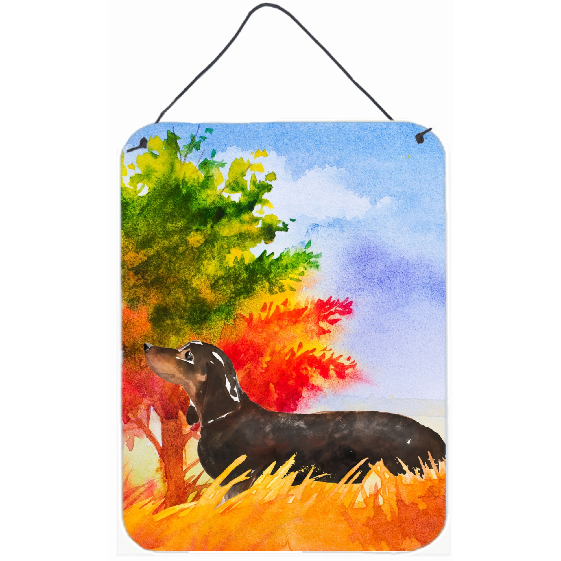 &quotCaroline's Treasures Fall Dachshund Door Hanging Prints wall-decor, Multicolor"