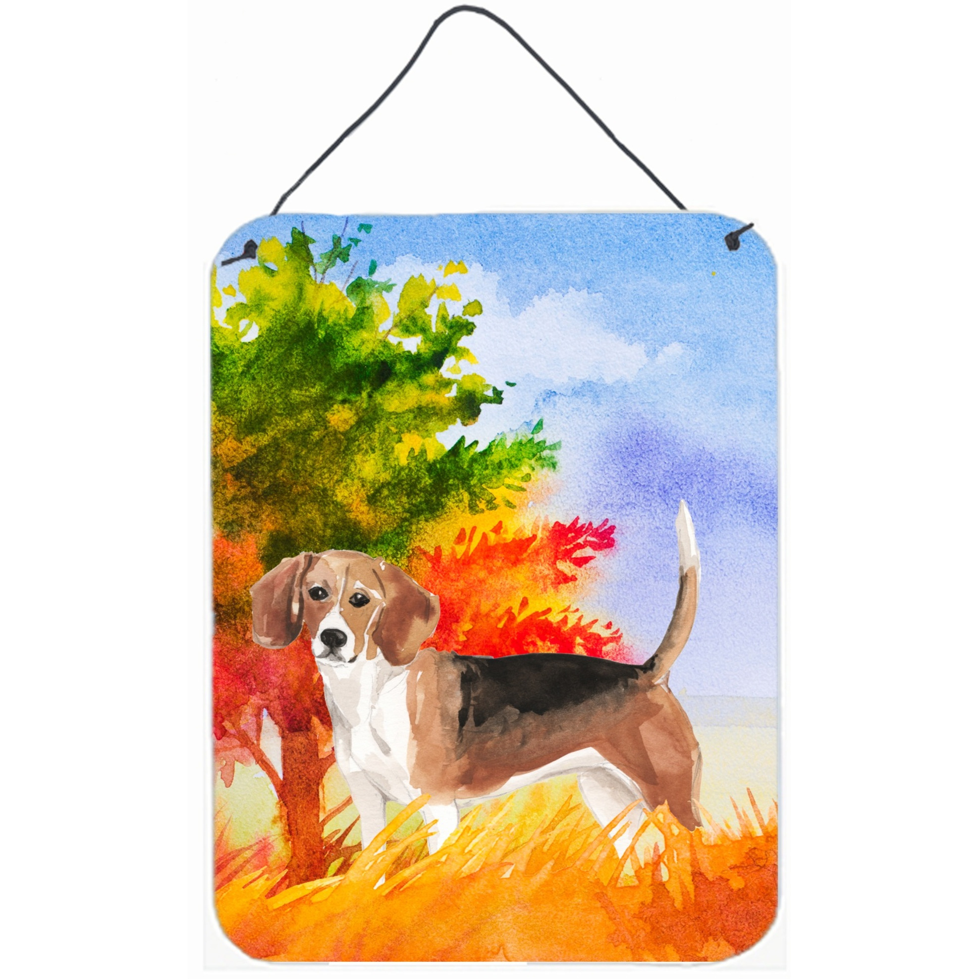 &quotCaroline's Treasures Fall Beagle Door Hanging Prints wall-decor, Multicolor"